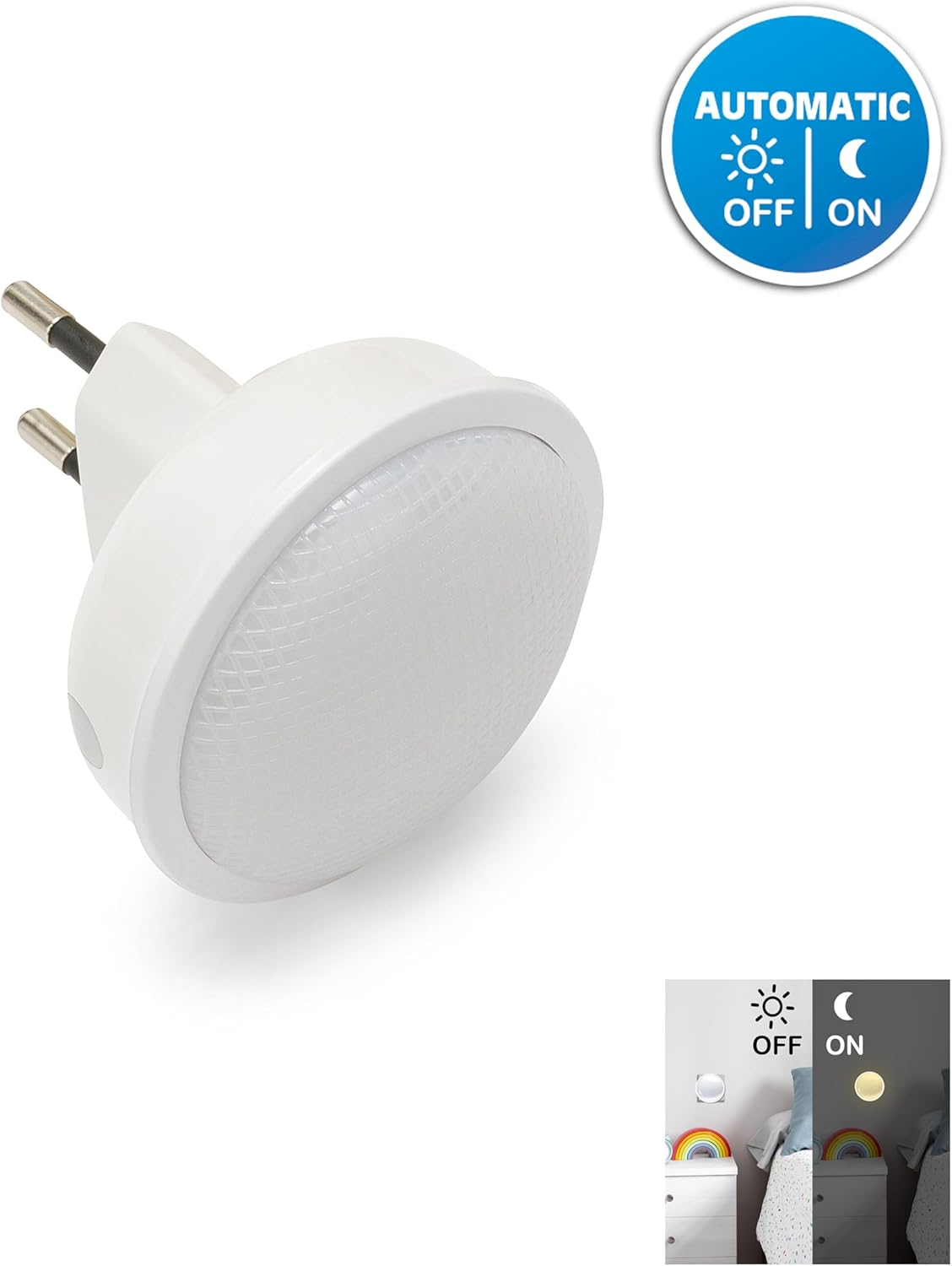 Velamp IL27NG LED Night Light with Auto on - 3000K Warm Light - Auto On/Off - Compact Design for Kids Room, Hallway and Bedroom image number 1