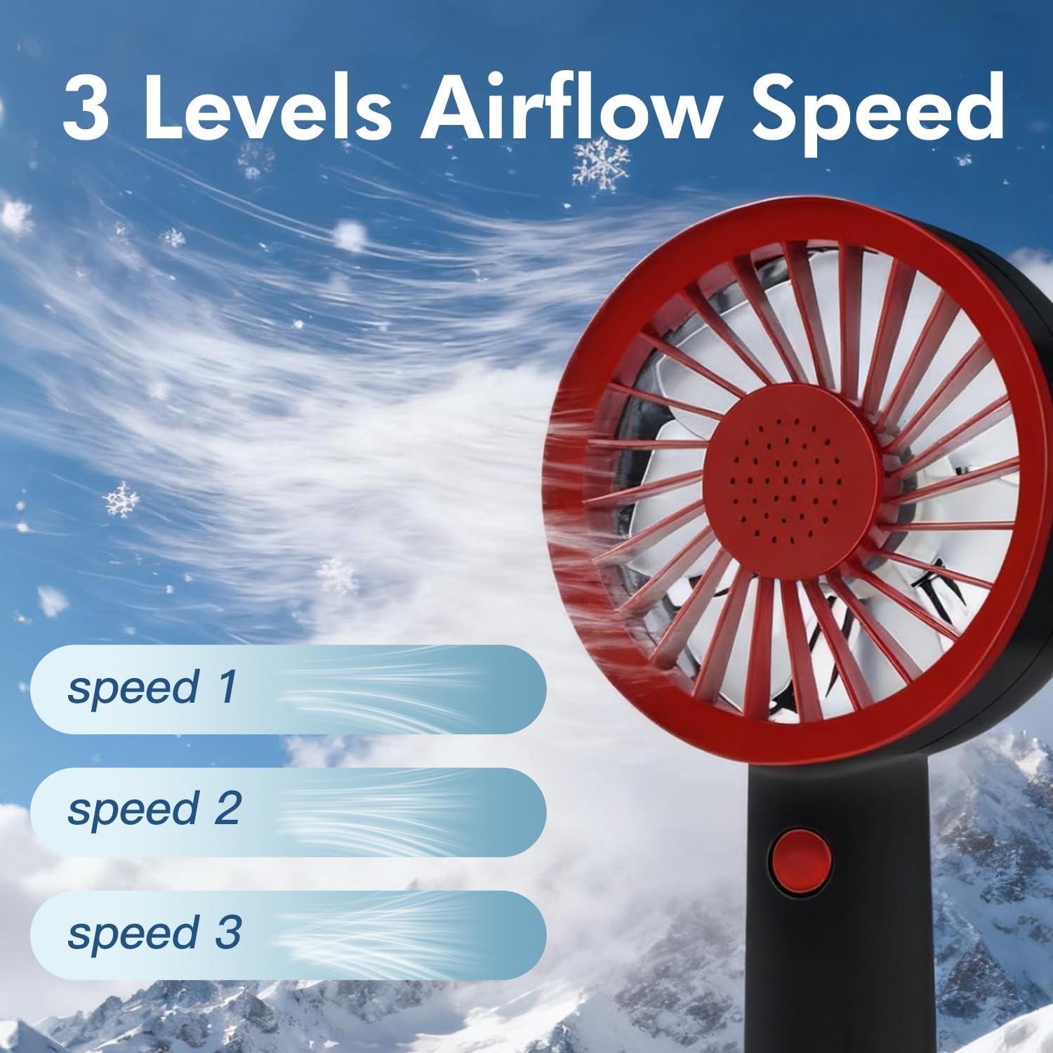 Portable Handheld Fan，Aromatherapy Diffuser Design, Personal Desk Fan with Base, 2000Mah Battery Powered Small Fan with 3 Speed, Rechargeable USB Fan for Outdoor, Travel Essentials image number 6