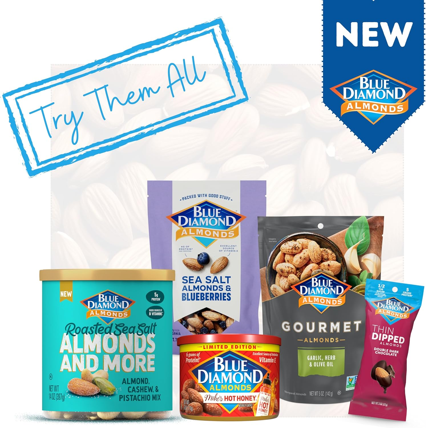 Blue Diamond Raw Whole Natural Almonds 1.1 Kg image number 3