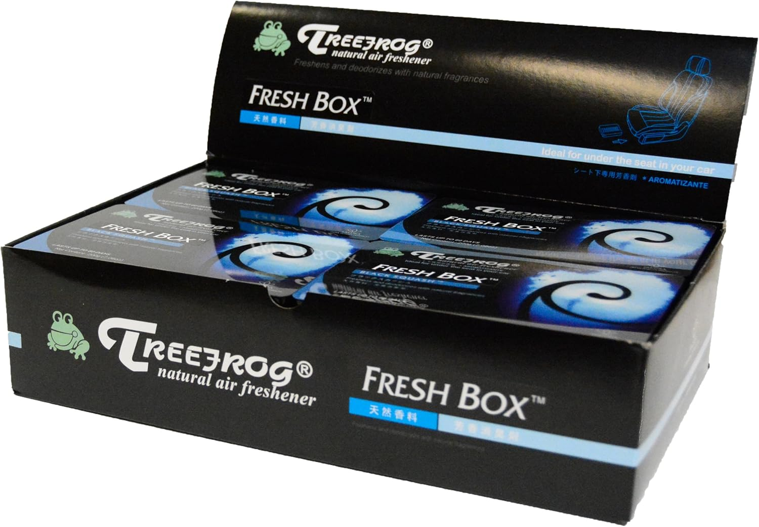 Tree Frog Xtreme Fresh Black Squash Scent 5 Pack, Treefrog Last Long, Large Size Car Air Freshener image number 1