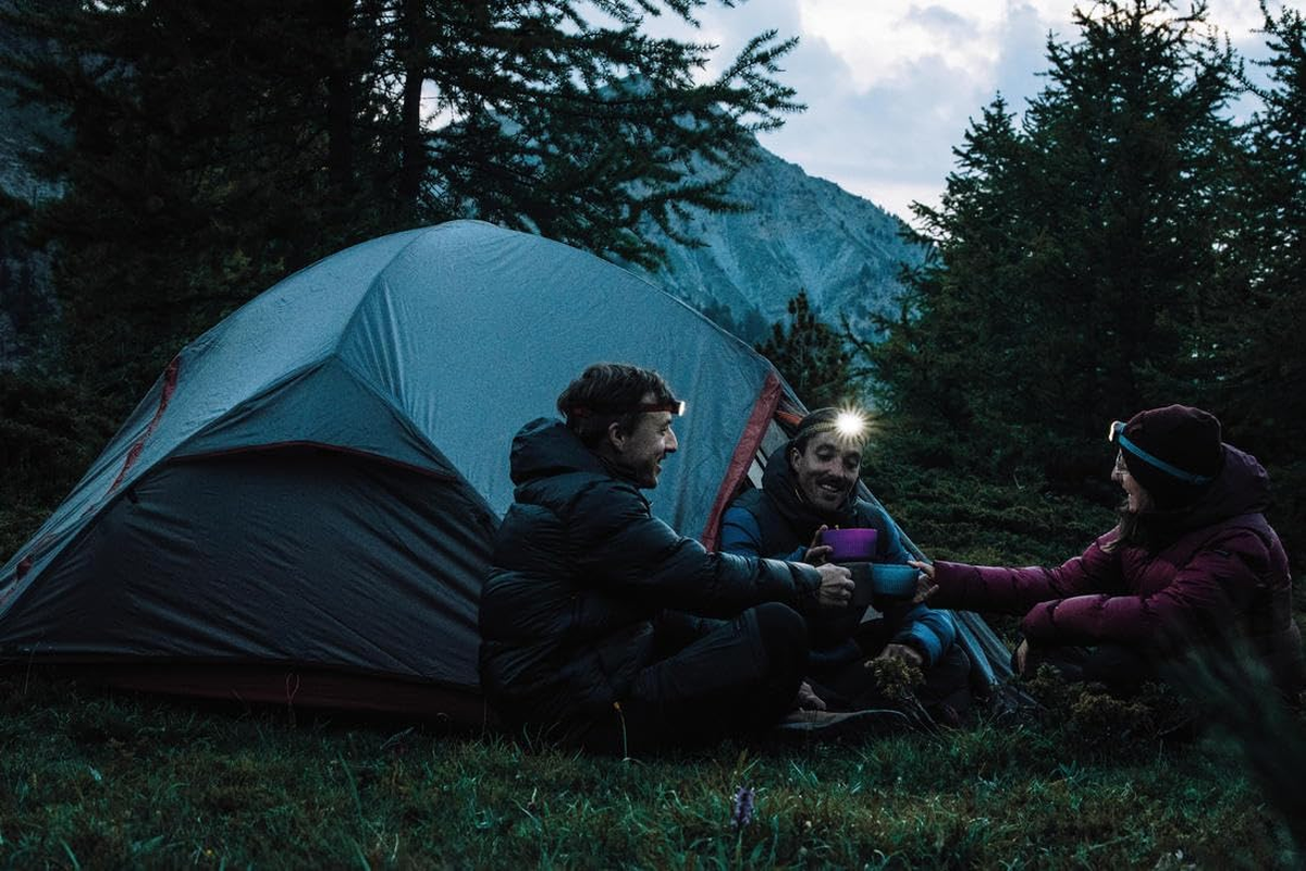 Decathlon Forclaz Bivouac 500 Usb Rechargeable Head Torch - 100 Lumens Brick Red - Headlamp image number 1