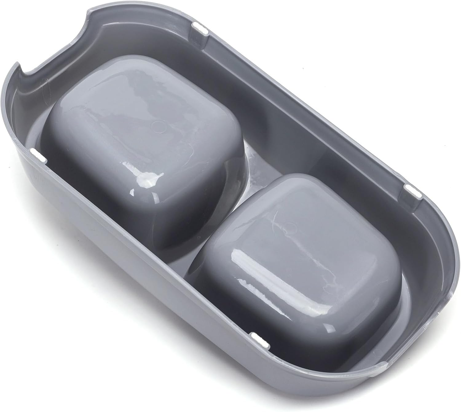 Double Pet Bowl, Stainless Steel Design & Non Slip Pet Bowl Ideal for Dog and Cat Food and Hydration image number 5