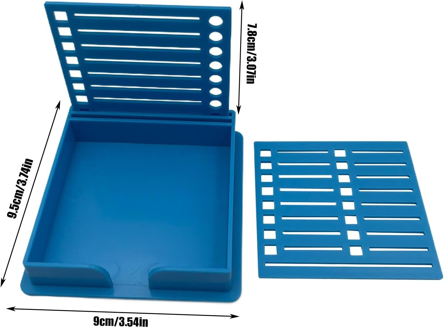 4Pieces Sticky Note Holder | Sticky Note Stencil | Note Dispenser | Double Insert Template Storage Box | Self-Adhesive Notes Pad | School Supplies Desk Accessories image number 3