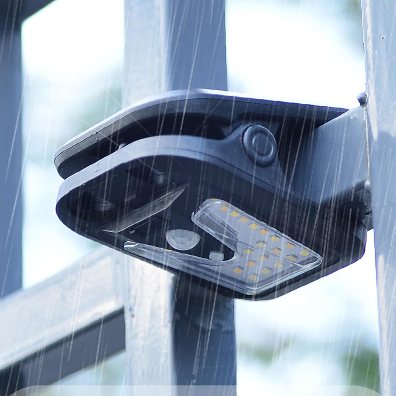 Outdoor Solar Motion Lights | USB Electric Torch,Auto on off Waterproof 4 Modes Clip Solar Lamp - for Garden Patio Fence Yard Deck Porch Pathway Stair Balcony Walkway Lawn Landscape image number 5