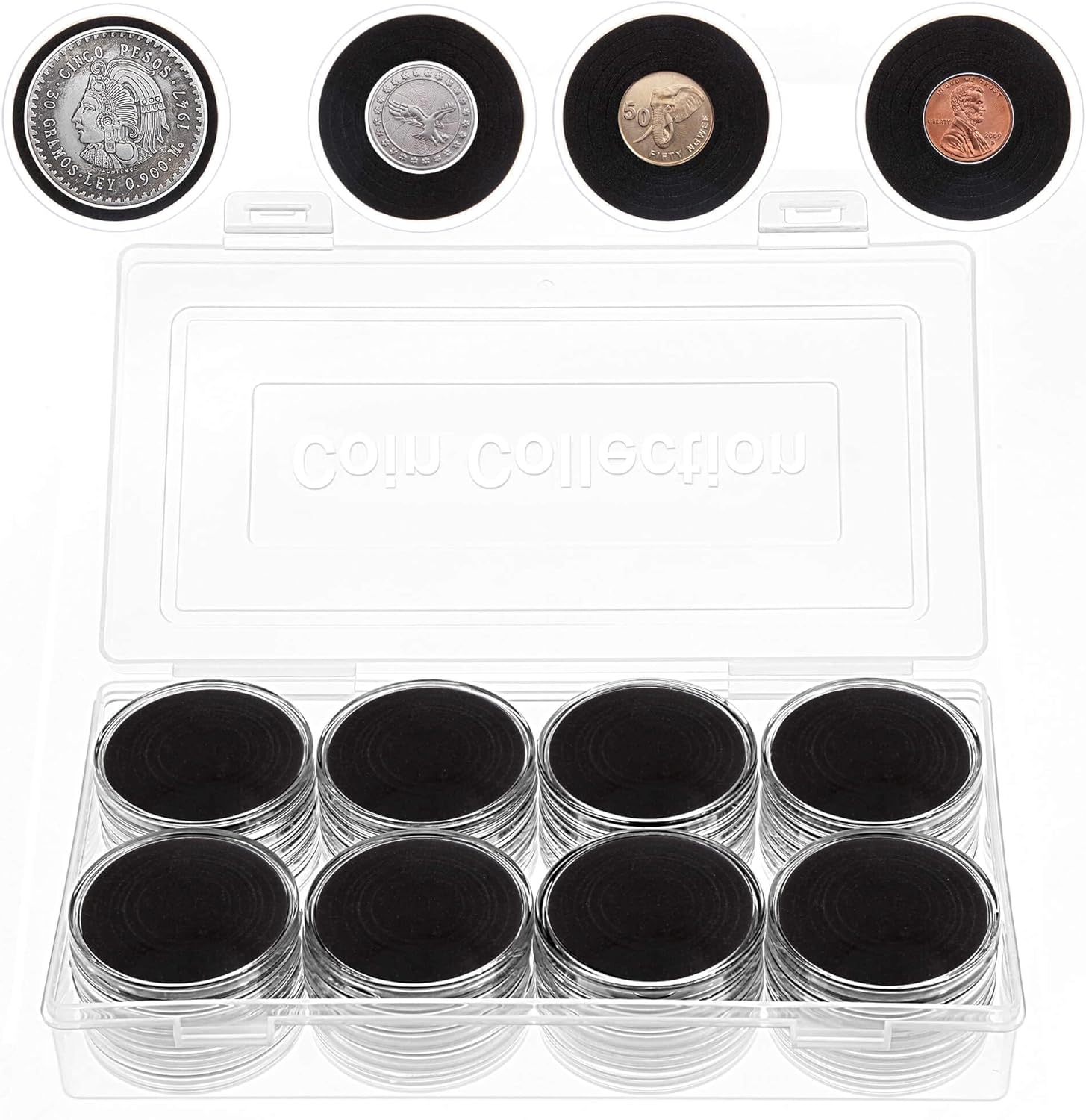 40 Pcs 46Mm Coin Capsules, with Foam Gasket and Plastic Storage Box, for Coin Collection image number 3