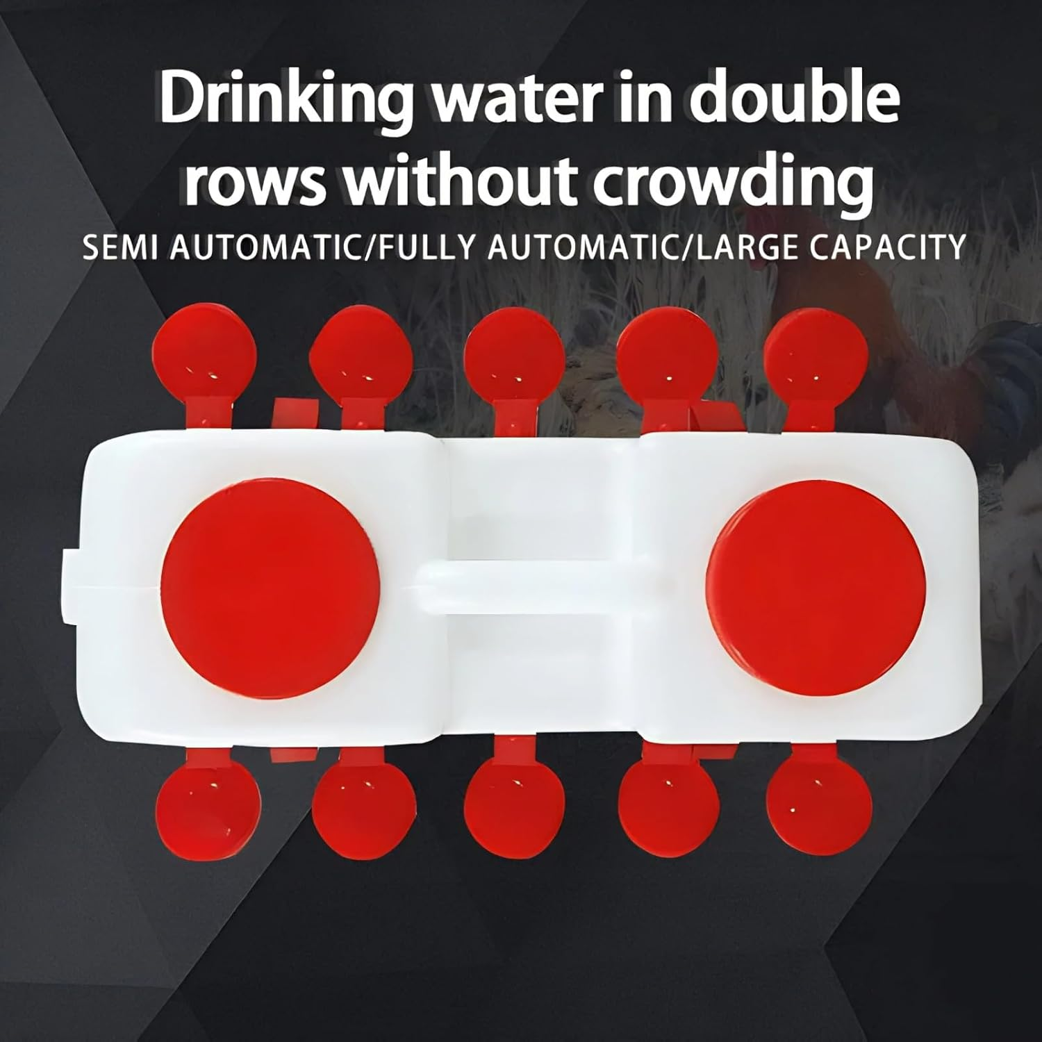 Automatic Chicken Waterer, Neatly Arranged Poultry Waterer, Large Capacity Chicken Waterer Cups with 10Pcs Bowls for Duck Goose image number 6