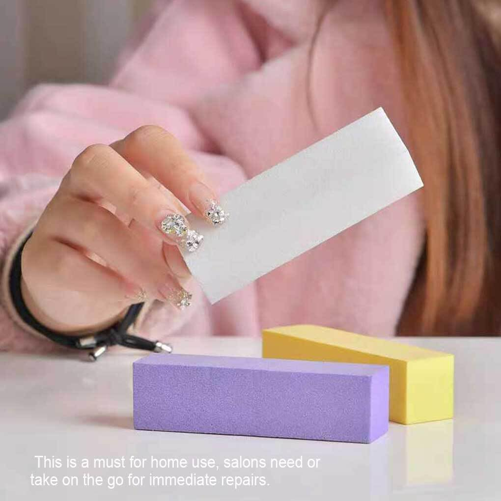 Sanding Files Block Nail Art Tips Makeup Accessories Wear-Resistant Scrub Manicure Pedicure Adult Kids Fingernail Care Tools, 4Pcs(Random Color) - 4Pcs(Random Color) image number 4
