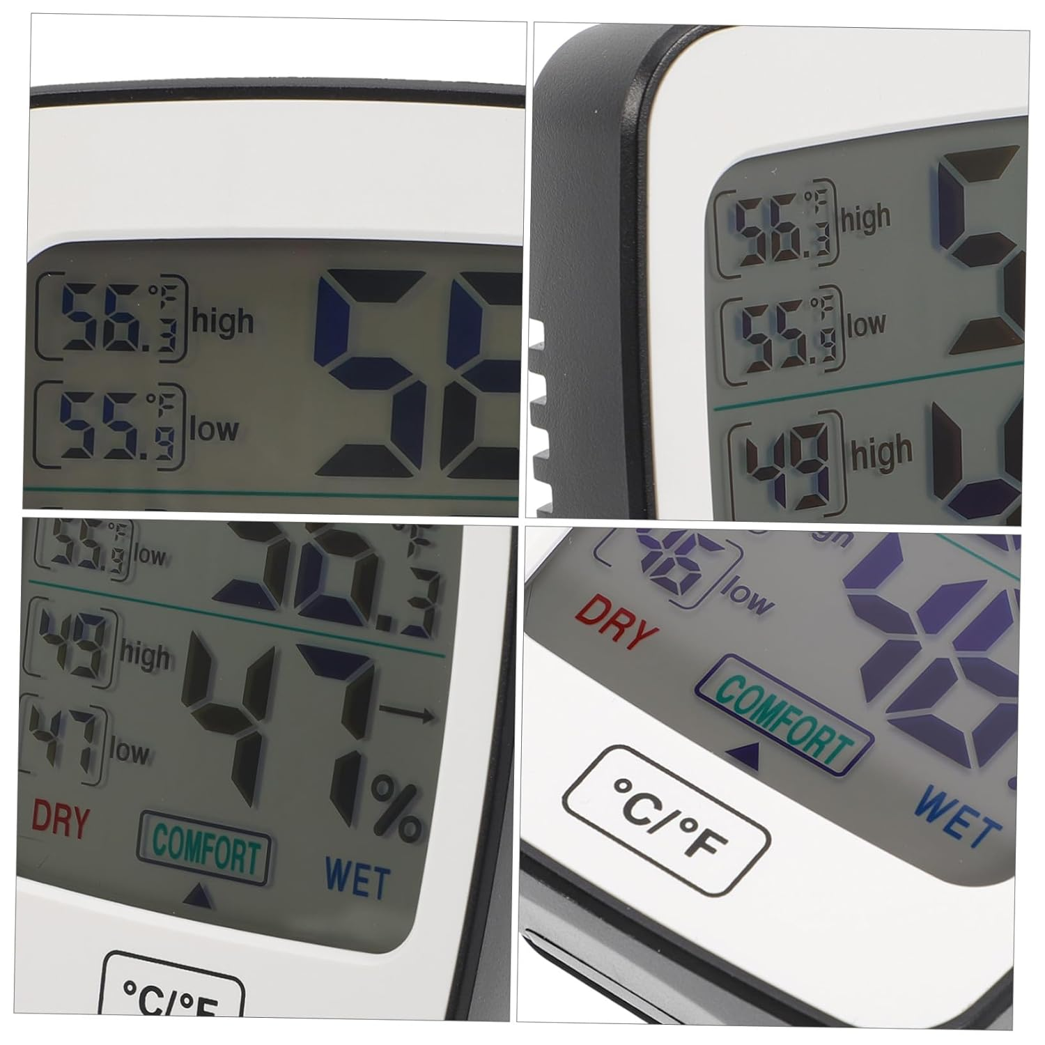 Alasum Digital Temperature and Humidity Monitor with Large Screen Display Indoor Thermohygrometer for Office Multi-Function Hygrometer Thermometer Showing and Calendar Compact Desktop image number 5