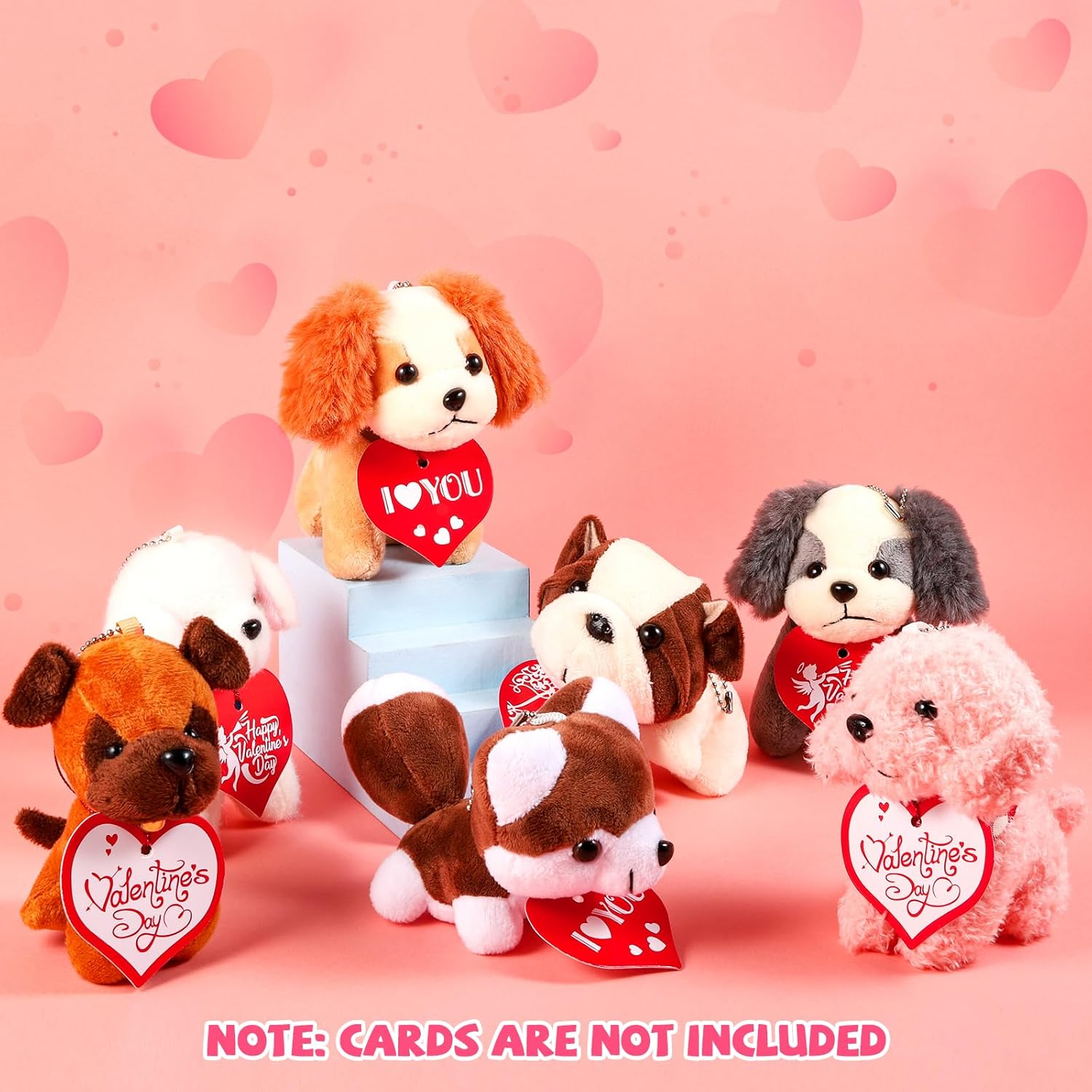 Niceup 24PCS Adopt Puppy Party Favors Bulk Mini Dog Paw Stuffed Animals Adoption Class Pet Puppy Toys Doll for Party Bag Christmas Valentine'S Day Goodie Bag Stuffer Gift Fillers image number 6