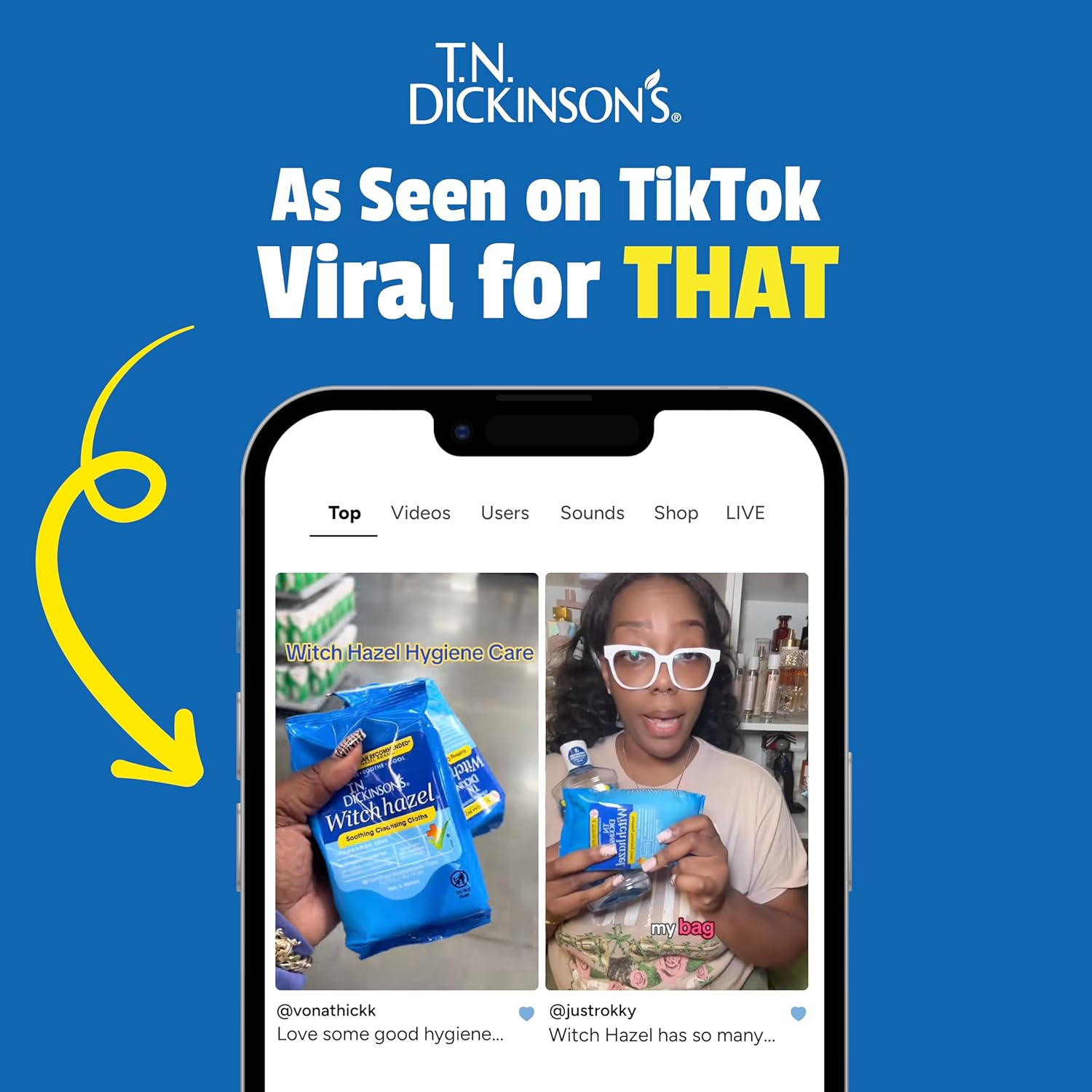 T.N. Dickinson'S Witch Hazel Soothing Multiuse Cleansing Cloth, 4 Pack, 25 Cloths per Pack,White image number 5