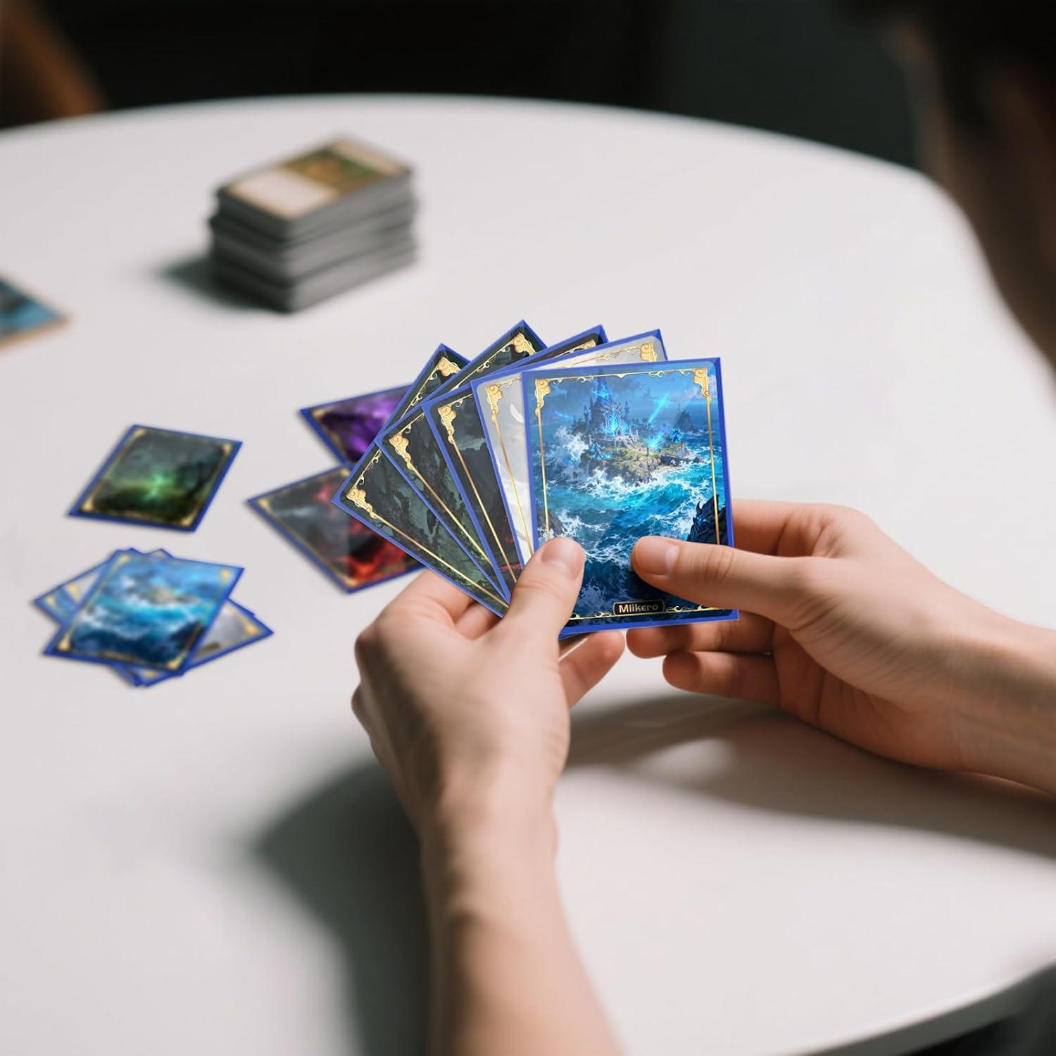 500 Count Matte Card Sleeves - Deck Protectors for MTG, Baseball, Sports & Game Cards (Matte Blue) image number 5