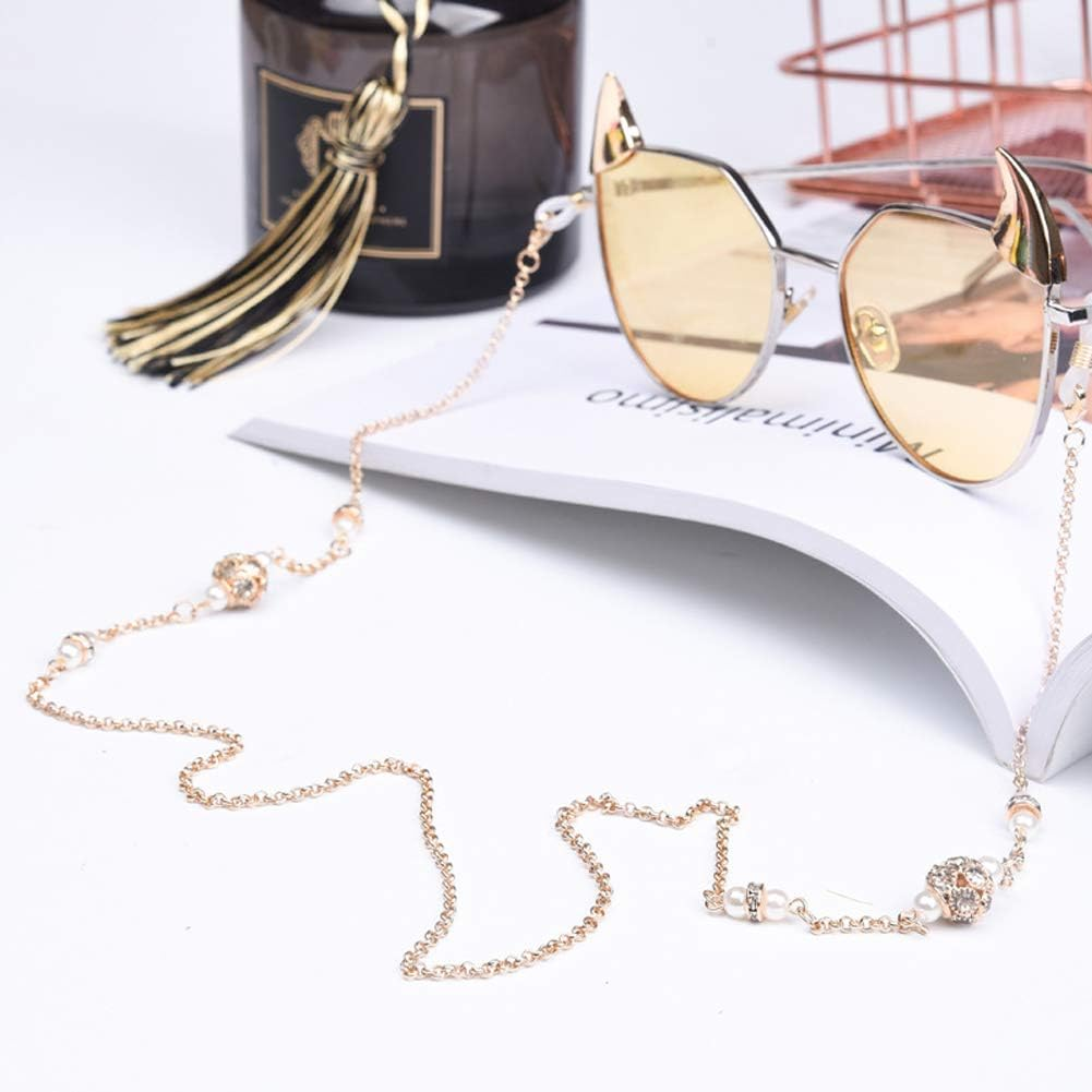 Rose Gold Eyeglass Chains Reading Glasses Neck Cord Sunglasses Strap Holder for Women image number 1