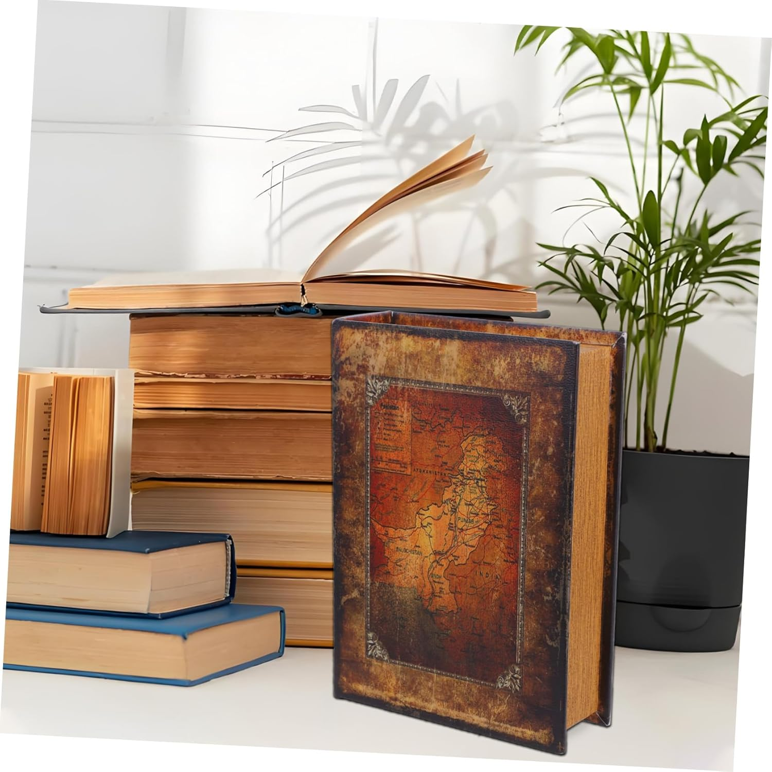 Fake Book Box Simulation Book Shaped Jewelry Storage Case for Keys Home Decor Bookshelf Prop image number 5