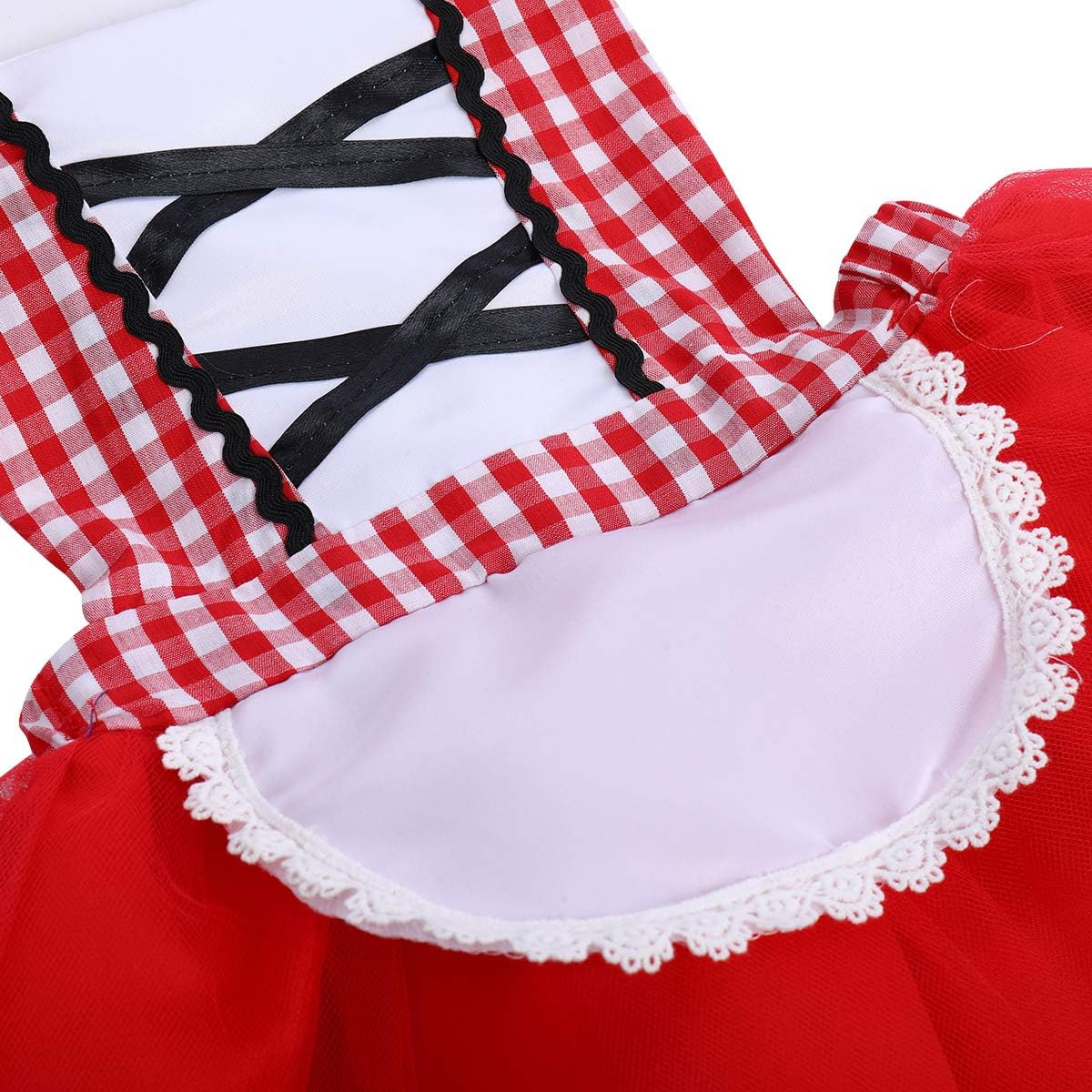 OBEEII Little Red Riding Hood Halloween Costume Newborn Baby Toddler Girl Tutu Dress Cloak Fairy Tale Fancy Dress up Party image number 2