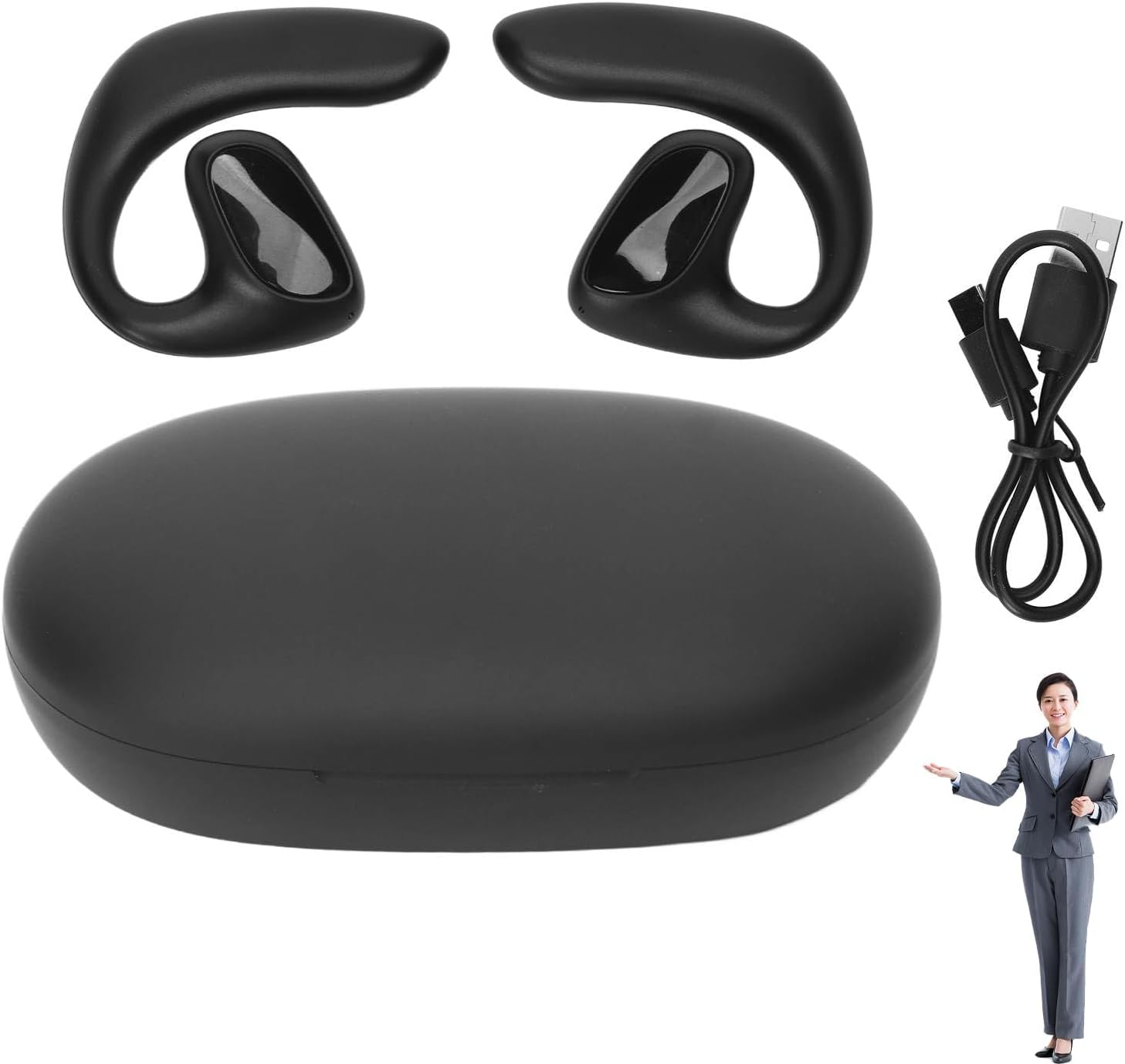 Lvifloae M8 Translation Earbuds,Bluetooth Two Way Earphone Translator Earbuds Wireless Smart Translation Real Time Simultaneous Interpretation Dual Mic Noise Support image number 6