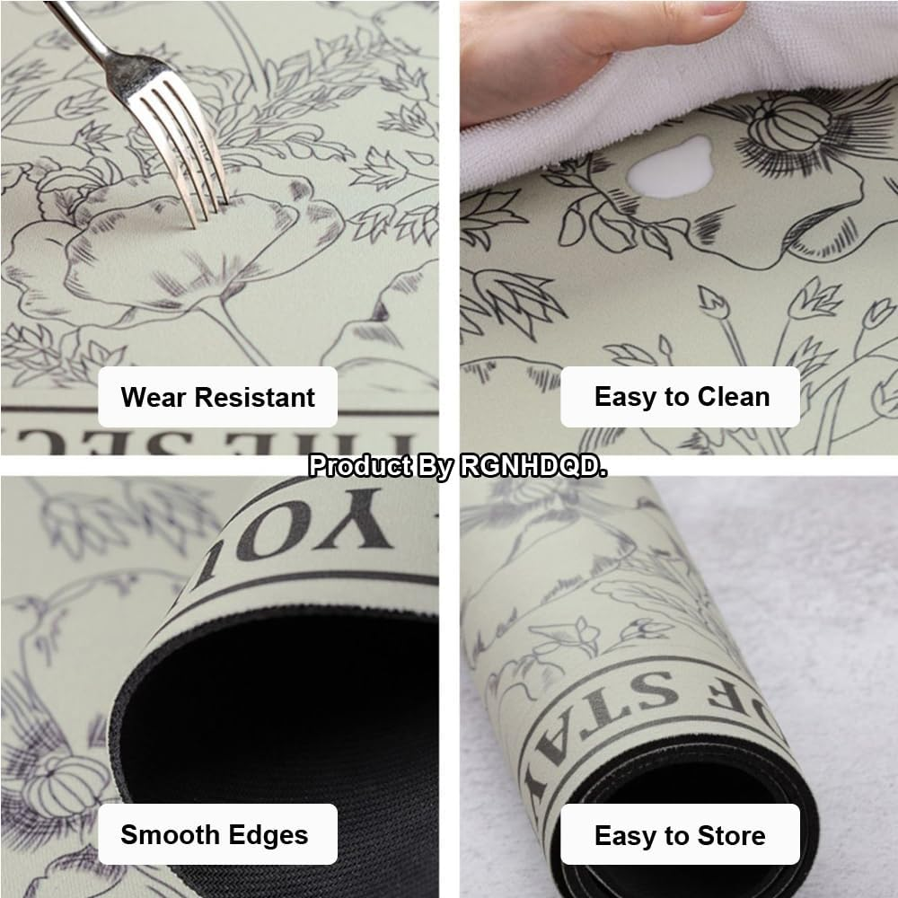 Floor Mat Kitchen Bath Rugs & Mats, Doormats, 50X80Cm Ultra-Soft Diatom Mud Bath Mat Quick-Drying Rubber Backing, Machine Washable for Bathroom, Tub & Shower &ndash; Vintage Home Decor Accessory (White) image number 2