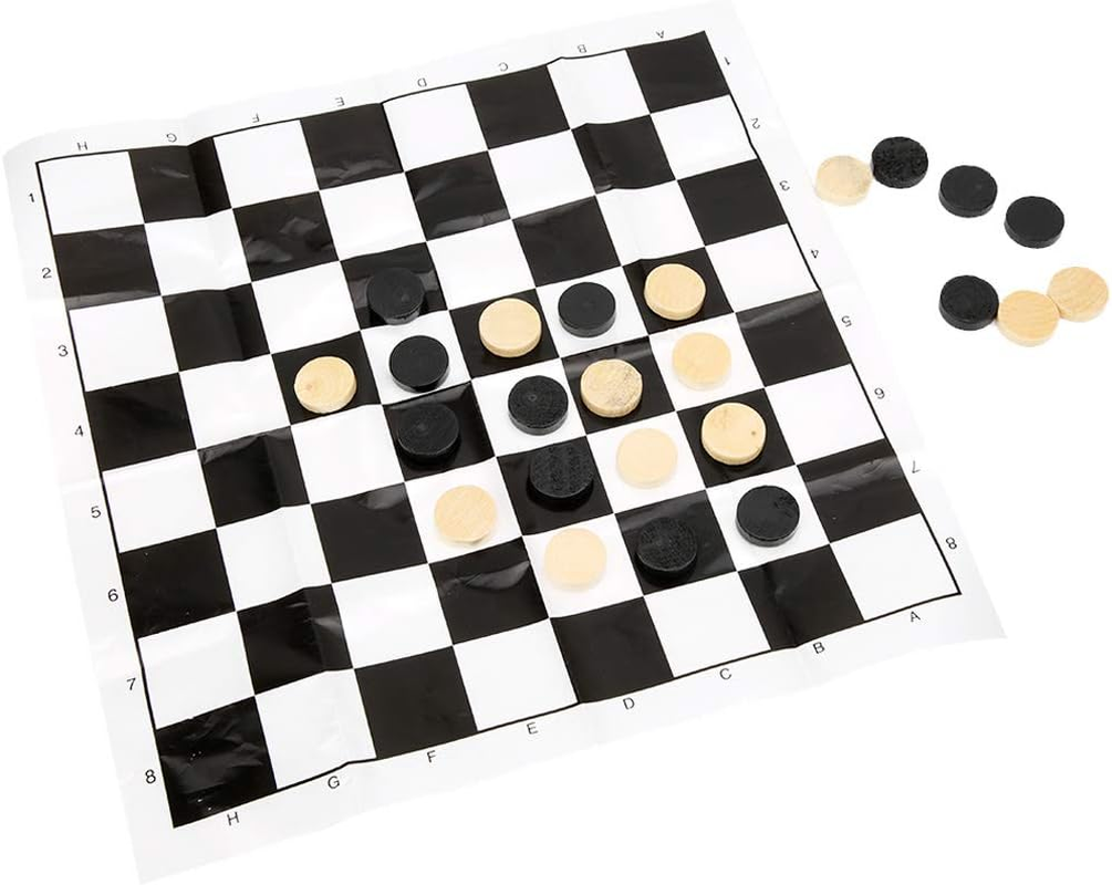 Checkers Pieces, Draughts Checkers Set, Practical Educational Kids and Adults for All Ages image number 2