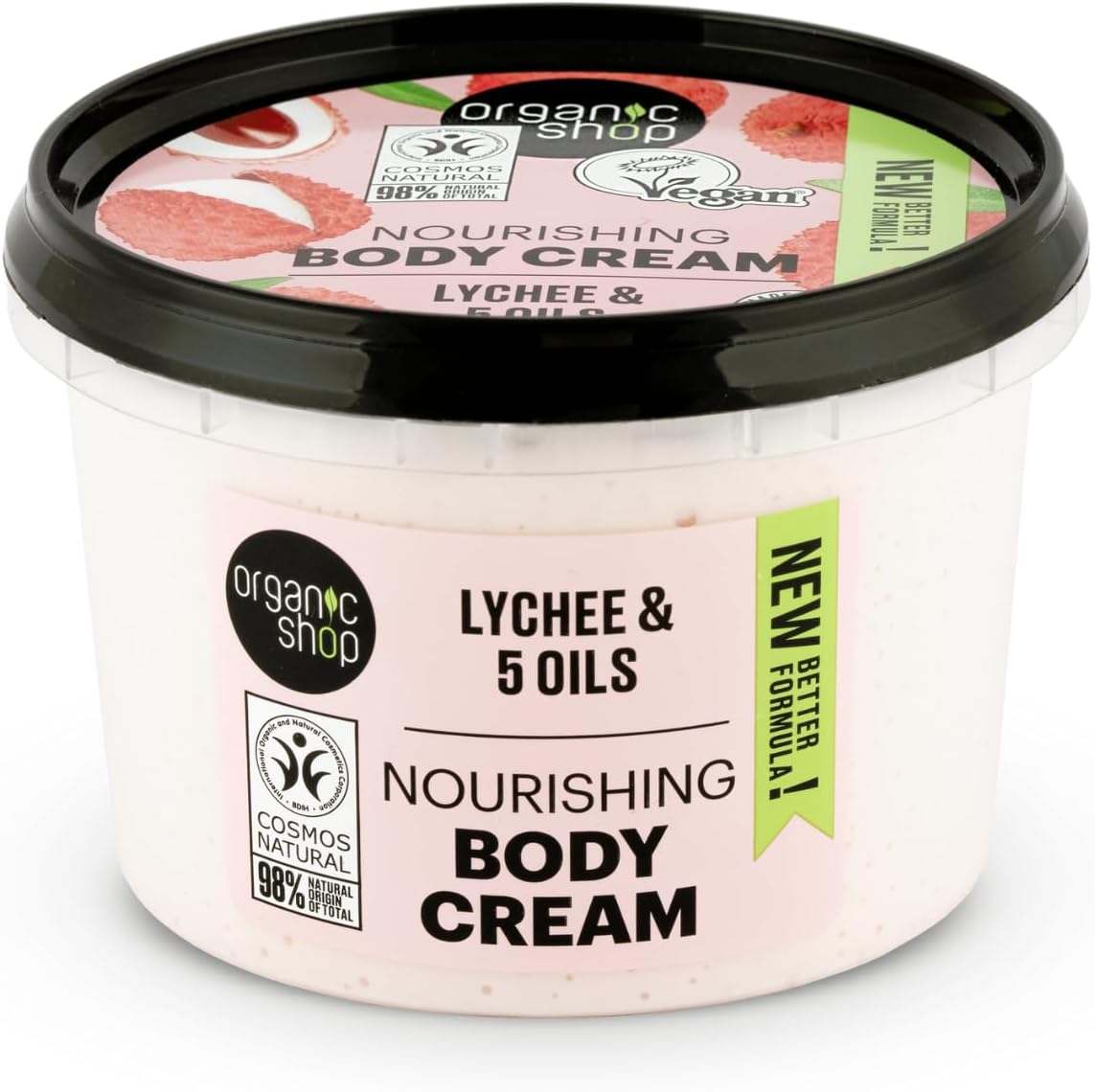 Organic Shop Pink Lychee and 5 Oils Body Cream, 250 Ml image number 4