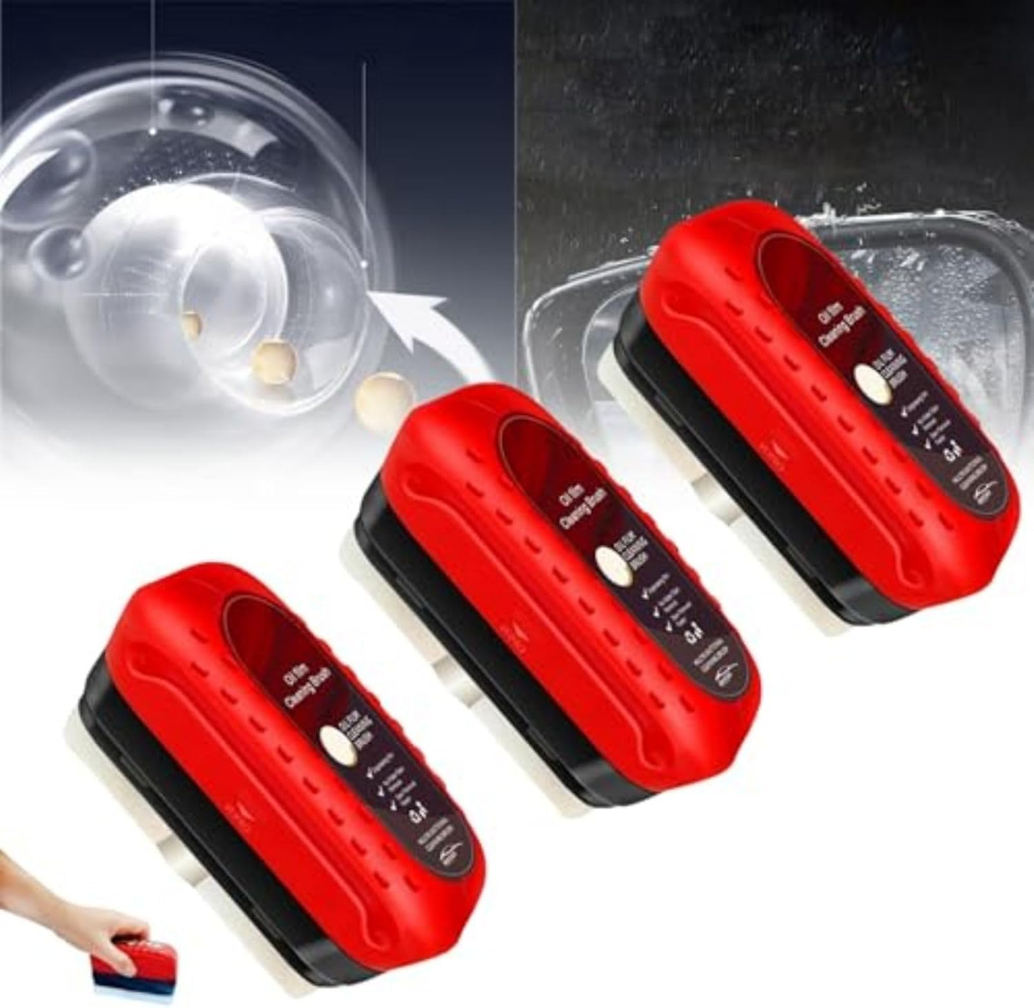 Cozioz High-Performance Car Glass Cleaner &ndash; Hydrophobic Coating for Windshield Clarity and Visibility, Oil Film Removal and Anti-Rain Cleaning Wipes Brush for All Vehicles (1, Red) image number 6