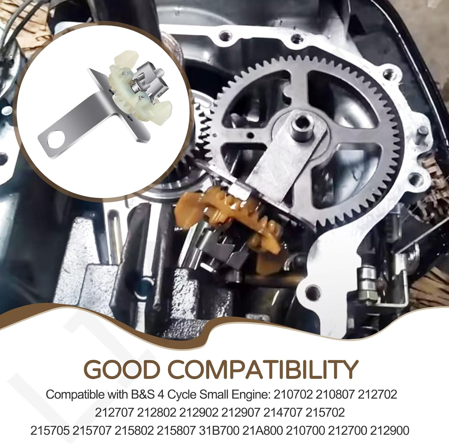 LIZEWEI 84005207 793880 Camshaft Kit W/691968 Governor & Oil Slinger for B&S, Replaces 391764, 490815, 84005207, 792681, Included 697110 272475S Gasket, 690564 Valve Tappet, 795387 Oil Seal image number 1