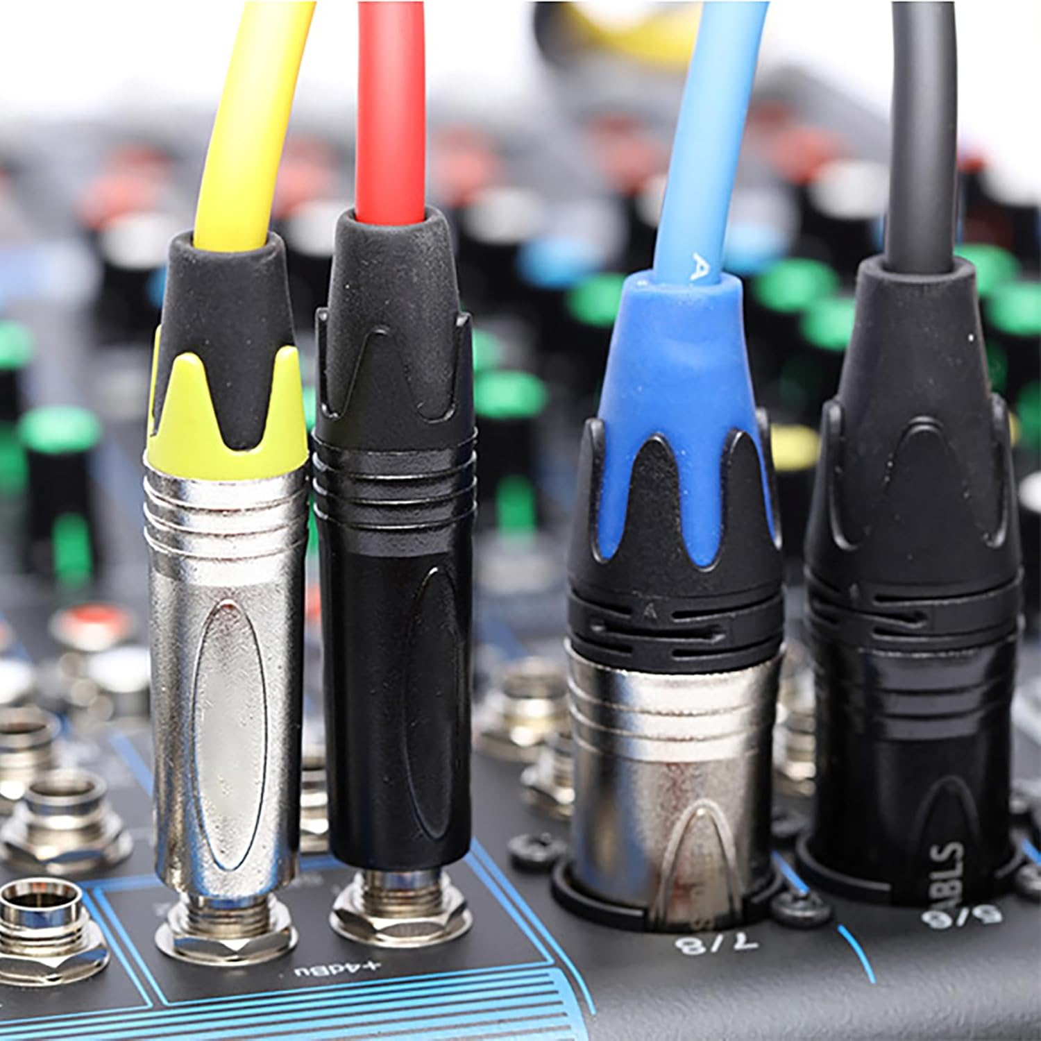 Tunghey XLR Snake Cables, 4-Channel Microphone Patch Cable Pro Audio Snake Cables XLR Male to Female Recording Color Coded Cables (1M) - 1M image number 4