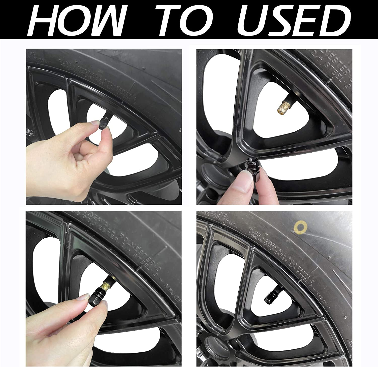 12PCS Car Tire Valve Stem Caps, Wheel Aluminum Valve Covers, Car Dustproof Tire Cap for Cars, Bikes, Trucks, Suvs and Motorcycles