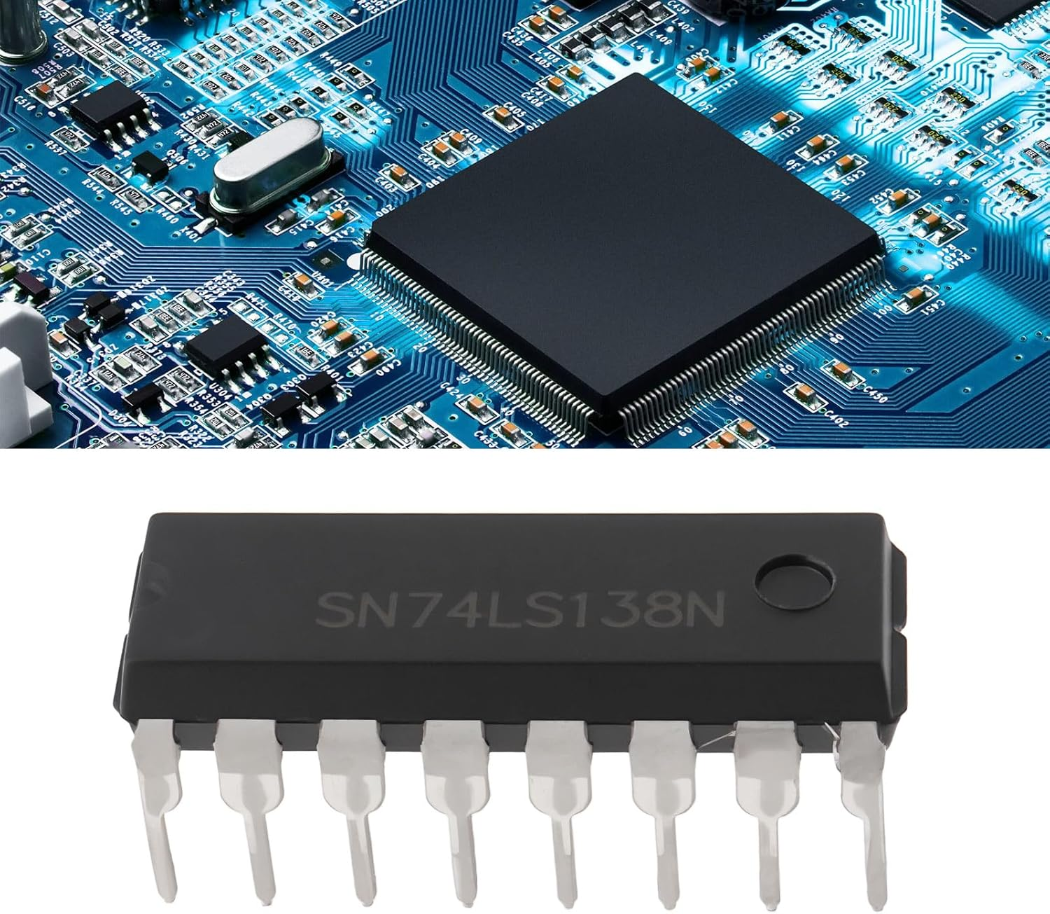 Ecsing 10Pcs 16Pin Integrated Circuit 74LS138N SN74LS138N for Digital Computing image number 2