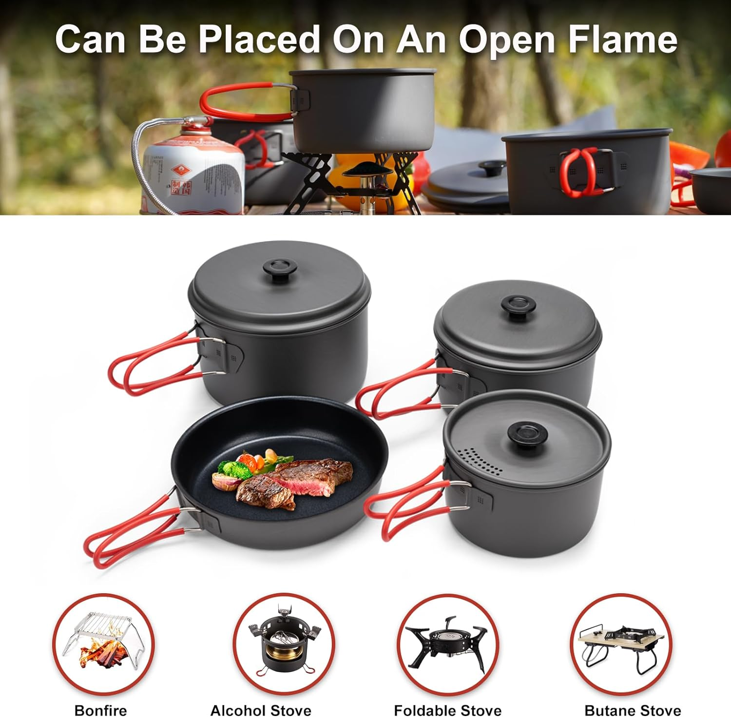 Alocs Multifunctional Camping Cookware. image number 3