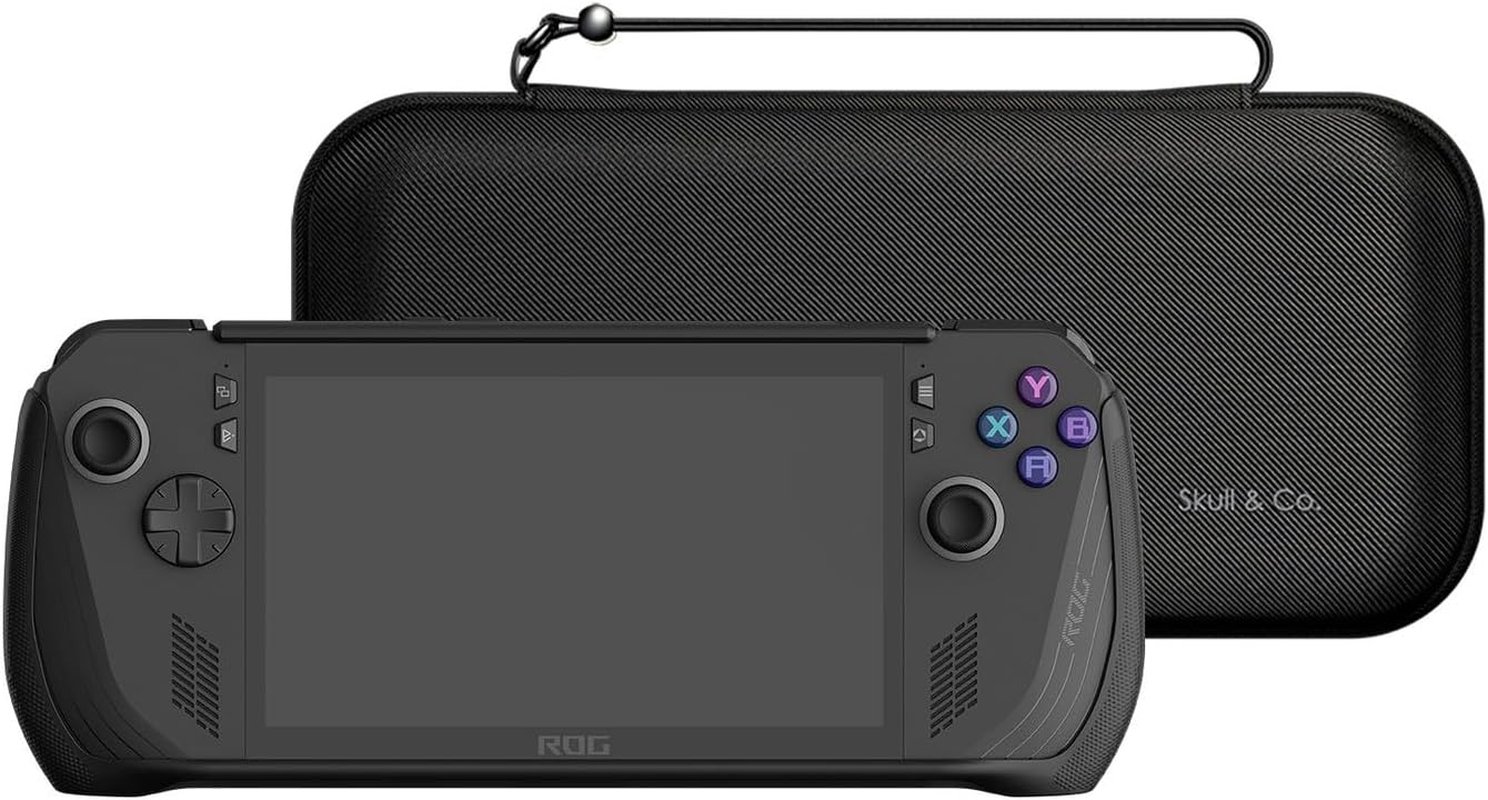 Skull & Co. Gripcase Bundle for ROG Ally X: a Soft Protective Case with Textured Grips Full Protection and Stand, Shock-Absorption Non-Slip and Anti-Scratch Cover Design (With Carrying Case)- Black image number 6
