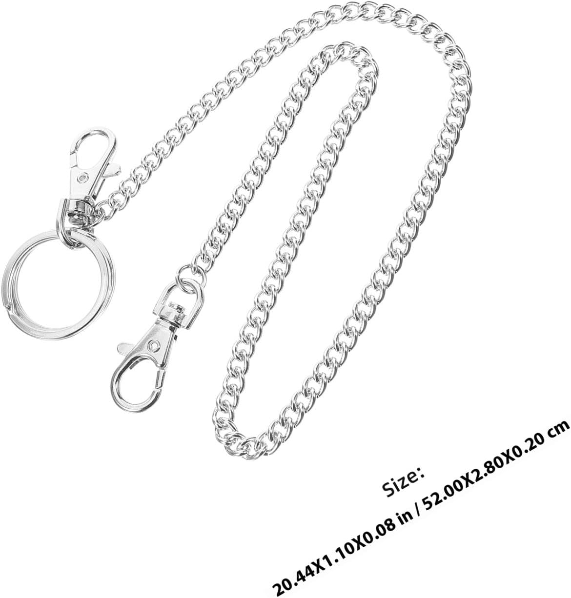 HEALEEP Metal Pants Chain Long Decorative Jeans Chain for Men Trousers Wallet Keychain Safety Accessory with Fine Craftsmanship for Casual and Formal Wear