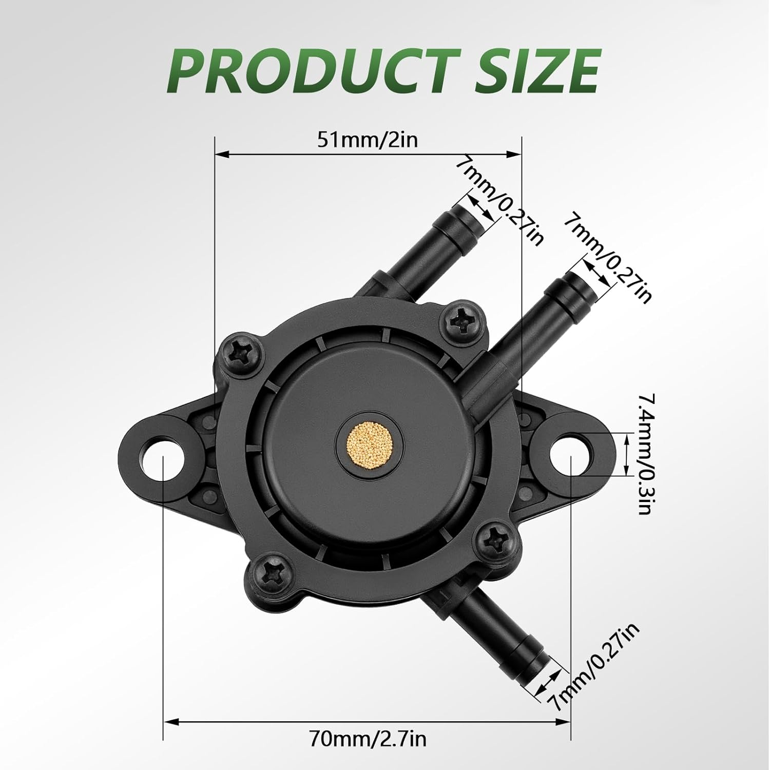 Fuel Pump for Kohler, Vacuum Fuel Pump with Fuel Filter for Kohler 17HP-25 HP Briggs and Stratton John Deere Honda Yamaha Small Engine Lawn Mower Tractor
