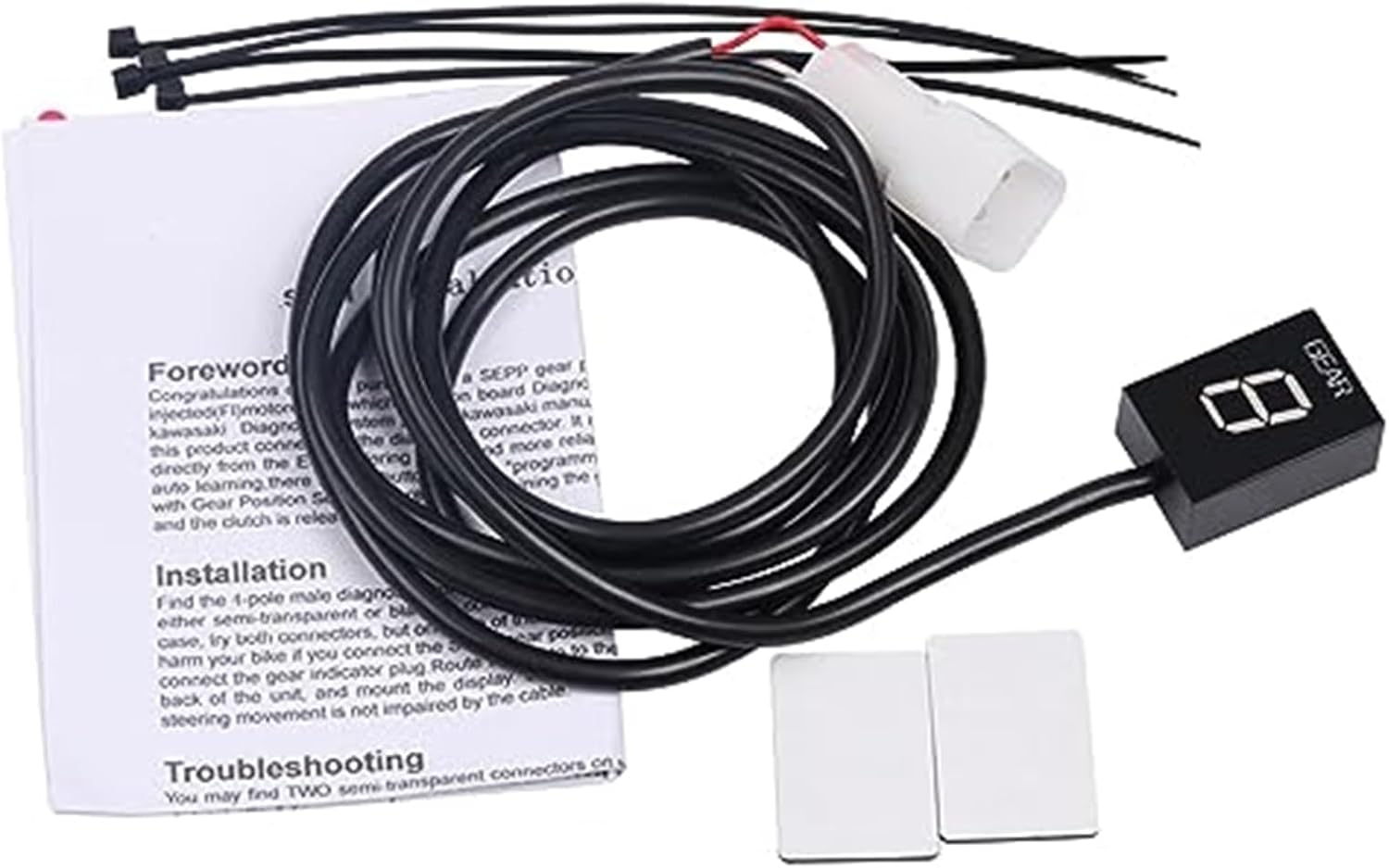 Motorcycle Accessories Gear Indicator, for VN900 VN 900 2006 2007-2010 Light 1-6 Gear Display Speed Indicator Meter Motorcycle Gear Indicator(Black Red) image number 4