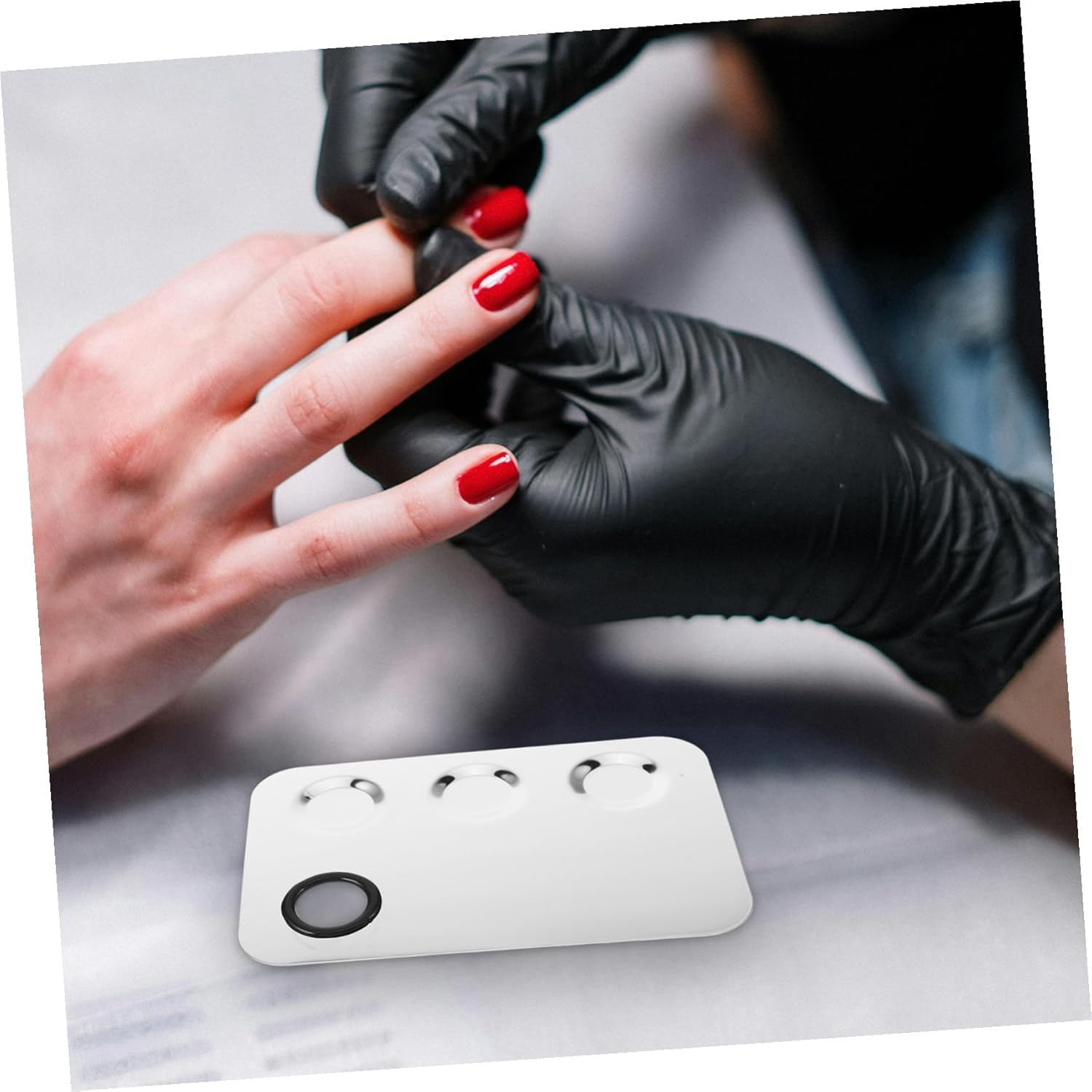 HEATSHAKING Stainless Steel Makeup Mixing Palette Small Liquid Makeup Plate for Foundation Concealer Lipstick Blending Tray Professional Cosmetic Tool for Artists and Nail Technicians image number 5