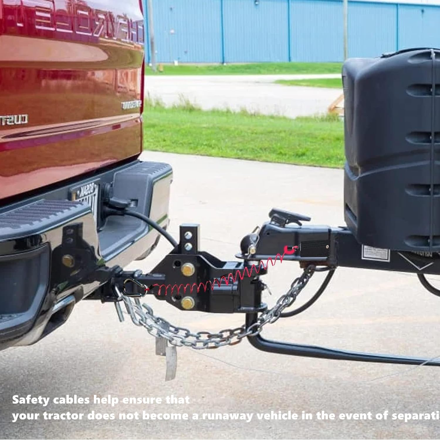 Breakaway Trailer Cable- Heavy Duty Steel Wire Coiled Safety Cables Strap for RV Towing Trailer - Stainless Steel Spring Towing Coil for Enhanced Durability - Extends up to 6Ft image number 6