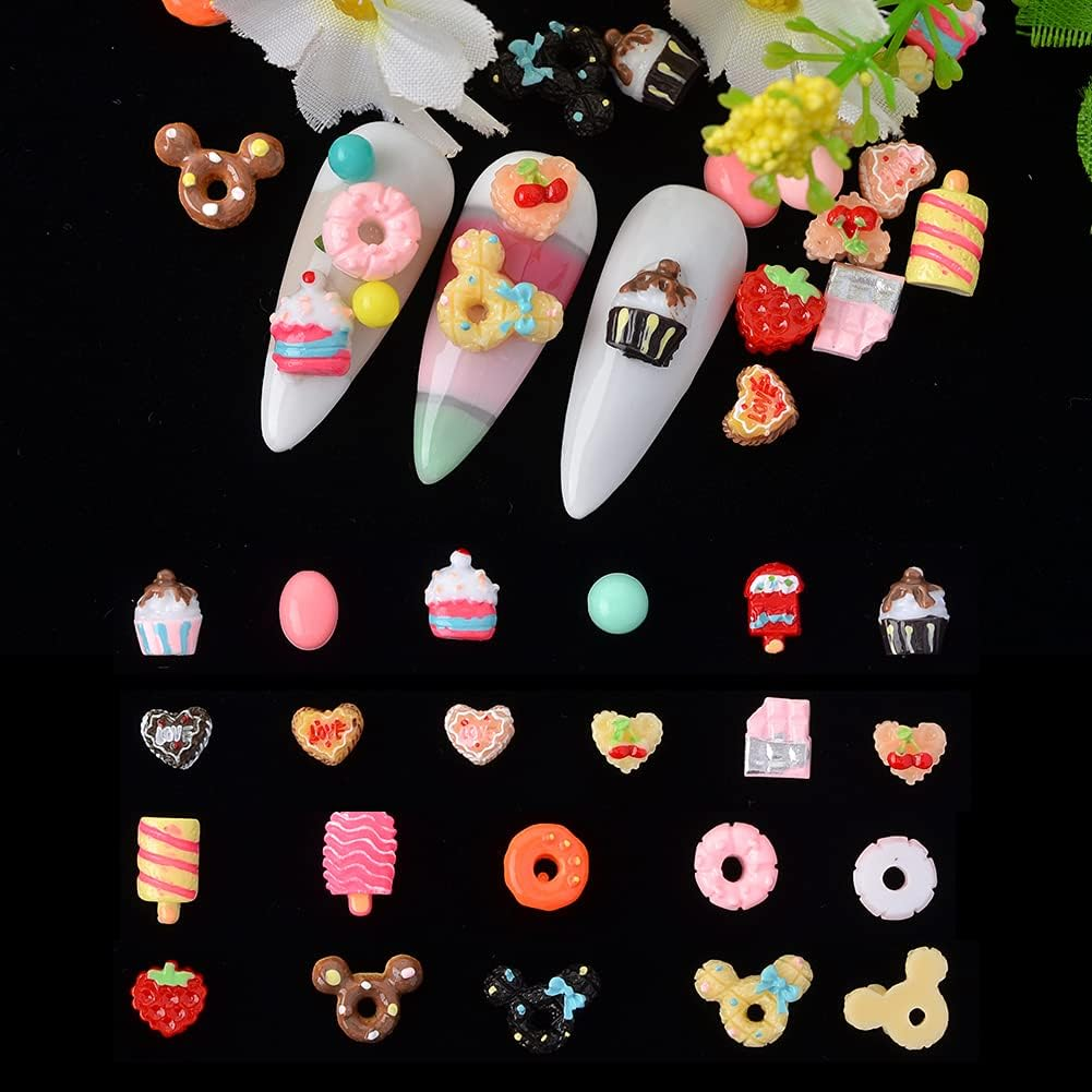 WEILUSI 3D Flatback Resin Sugar Nail Art Sweet Candy Icecream Slime Charms for Nail Decoration Jewelry Making DIY Crafts image number 6