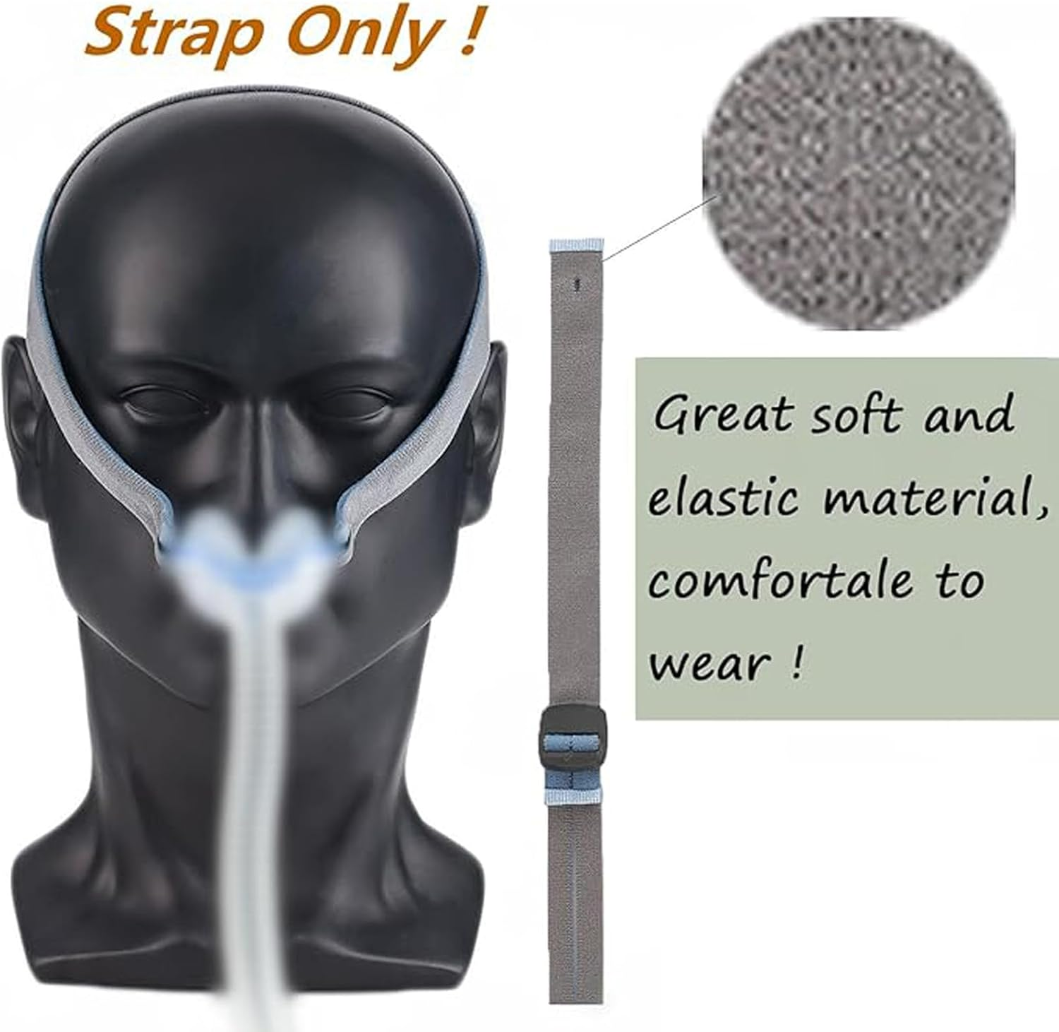 Charlux 2 Pack Advanced Upgraded Headgear Replacement Strap Compatible with Resmed Airfit P10 N30 Fully Adjustable Quick-Fit Premium Elastic Soft Material image number 4