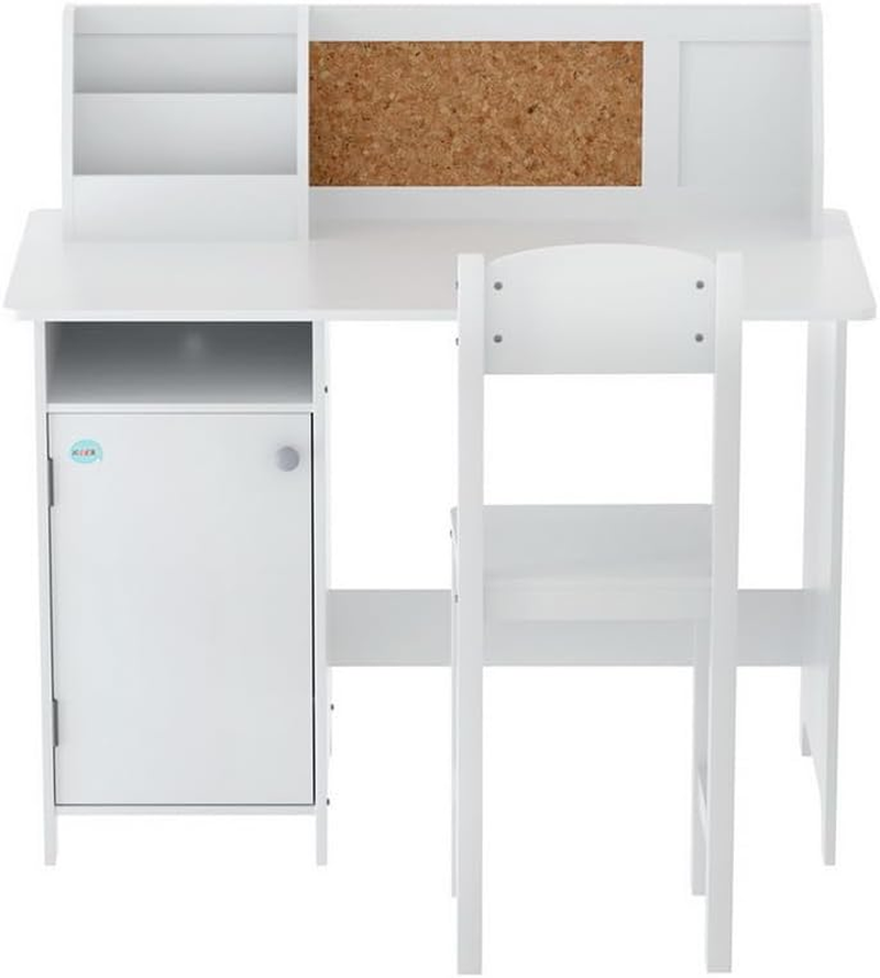Keezi Kids Table and Chair Set Children Study Play Toys Desk W/Cabinet Storage