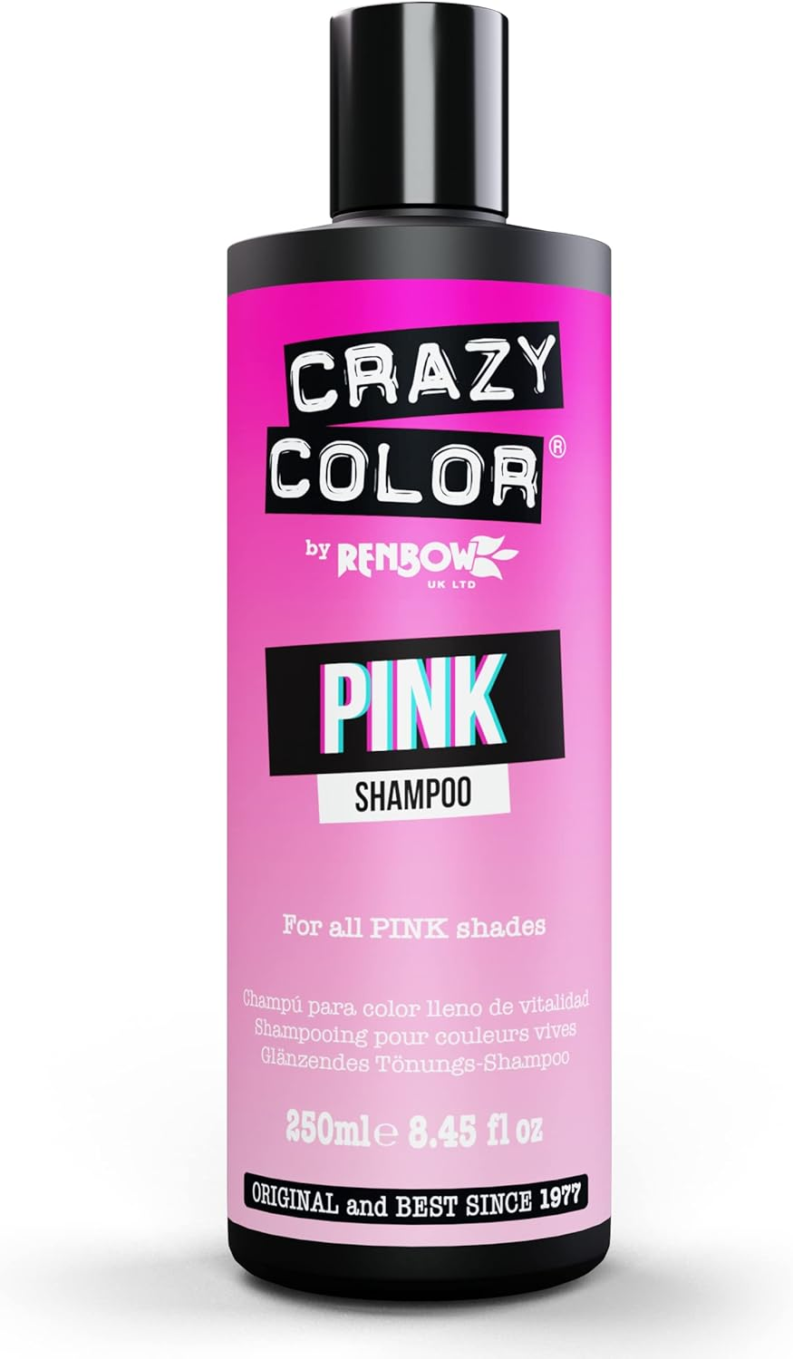 Crazy Color Shampoo for Coloured Hair, Pink, 250 Ml
