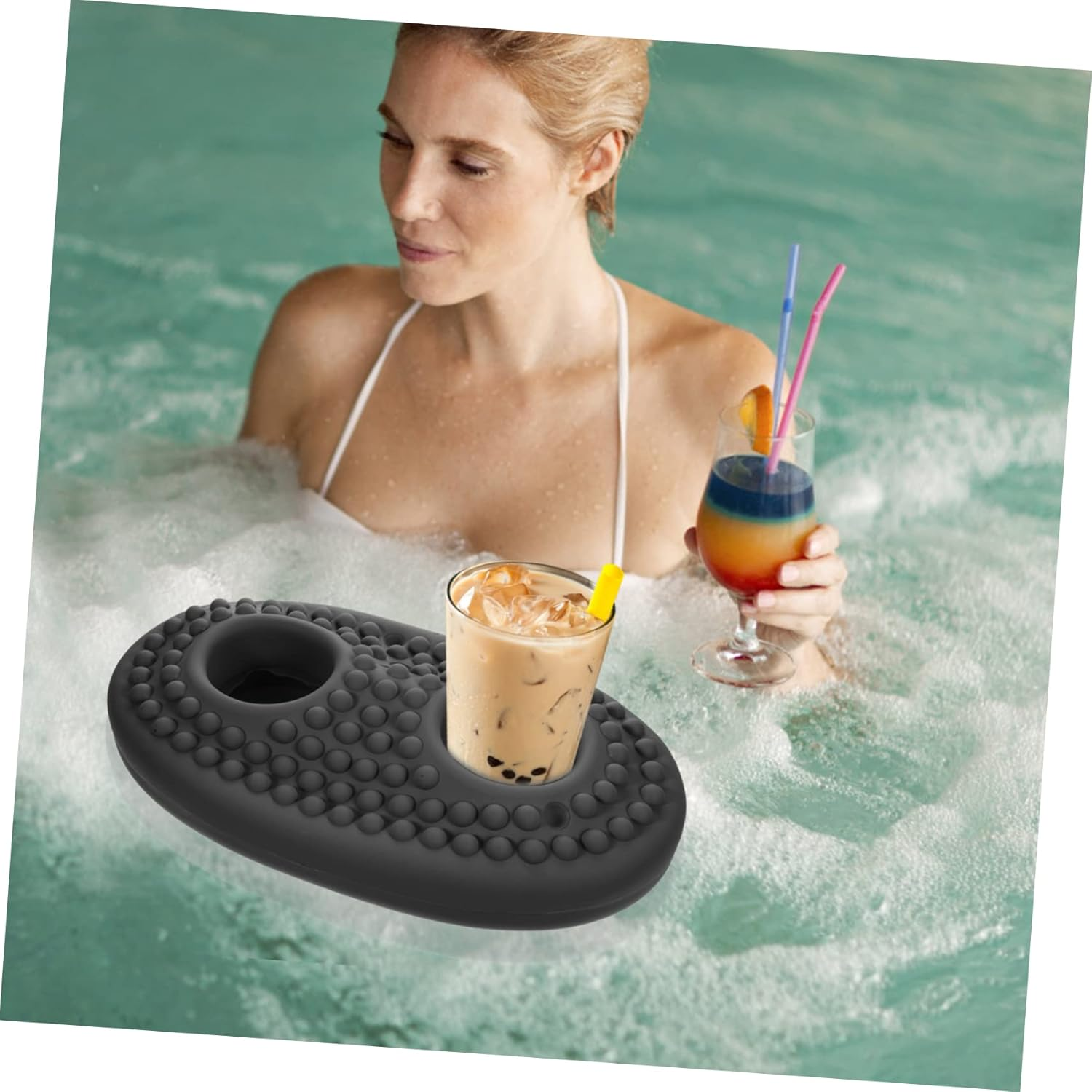 Floatable Bath Accessory Inflatable Drink Holder Pool Float Cup Holder Fun Decorative for Swimming Pool Parties image number 6