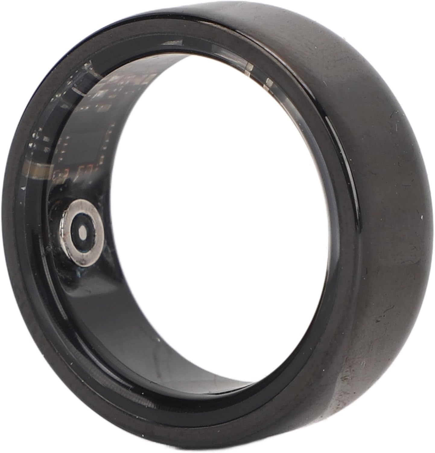 Sleep Quality Tracker Ring Rechargeable Lightweight Black Ceramic Smart Health Ring IP68 Waterproof for Android (Size 12) image number 6