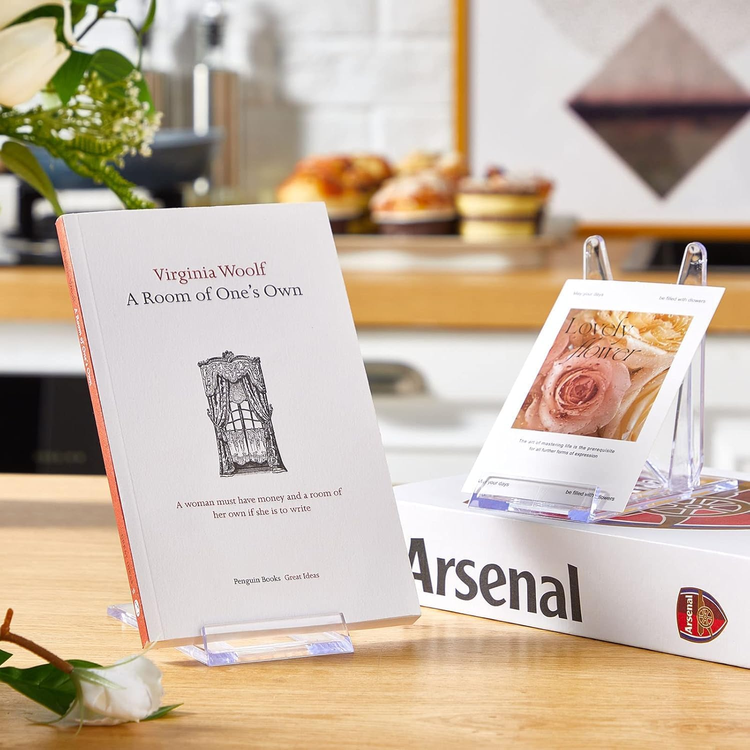 15 Pieces Clear Plastic Plate Stands,Adjustable Clear Acrylic Plastic Display Stand,Angle Plastic Display Stand Easel, Acrylic Plate Stands for Display for Home Office Festival Party Display image number 1