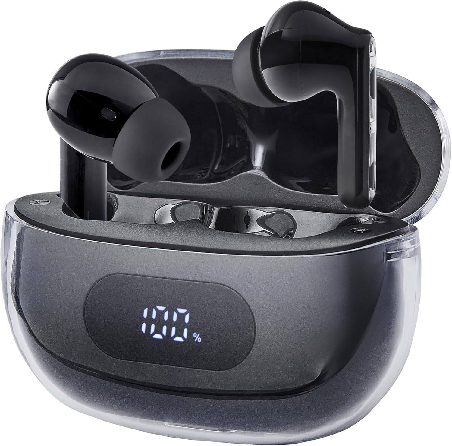 Intenso Buds plus TWS True Wireless Headphones T310AE with Active Noise Cancelling, ENC, Bluetooth and up to 25 Hours of Music Playback, Black - Black image number 3