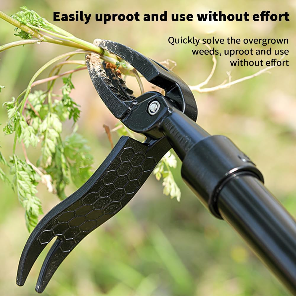 TOMVAES Weed Puller, Weed Puller Tool Stand-Up Weeder with Metal Long Handle/Stainless Steel Claw, for Lawn and Garden,Easily Remove Weeds without Bending, Pulling,Or Kneeling image number 6