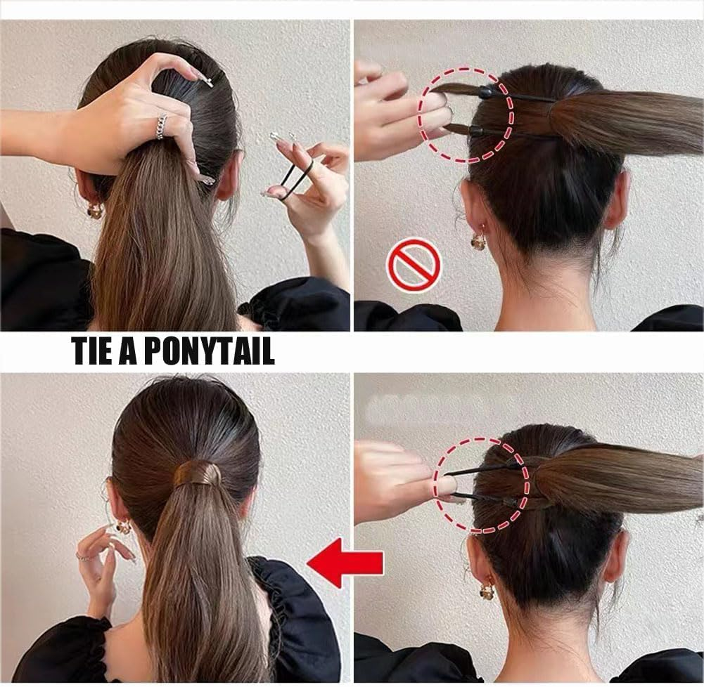 Elastic Bands Brown Hair Ties Braided-Wigs, 3 Pcs Wig Hair Ties Synthetic Ponytail Holders, Elastic Wigs Ponytail Holders Realistic Wig Hair Ropes image number 2