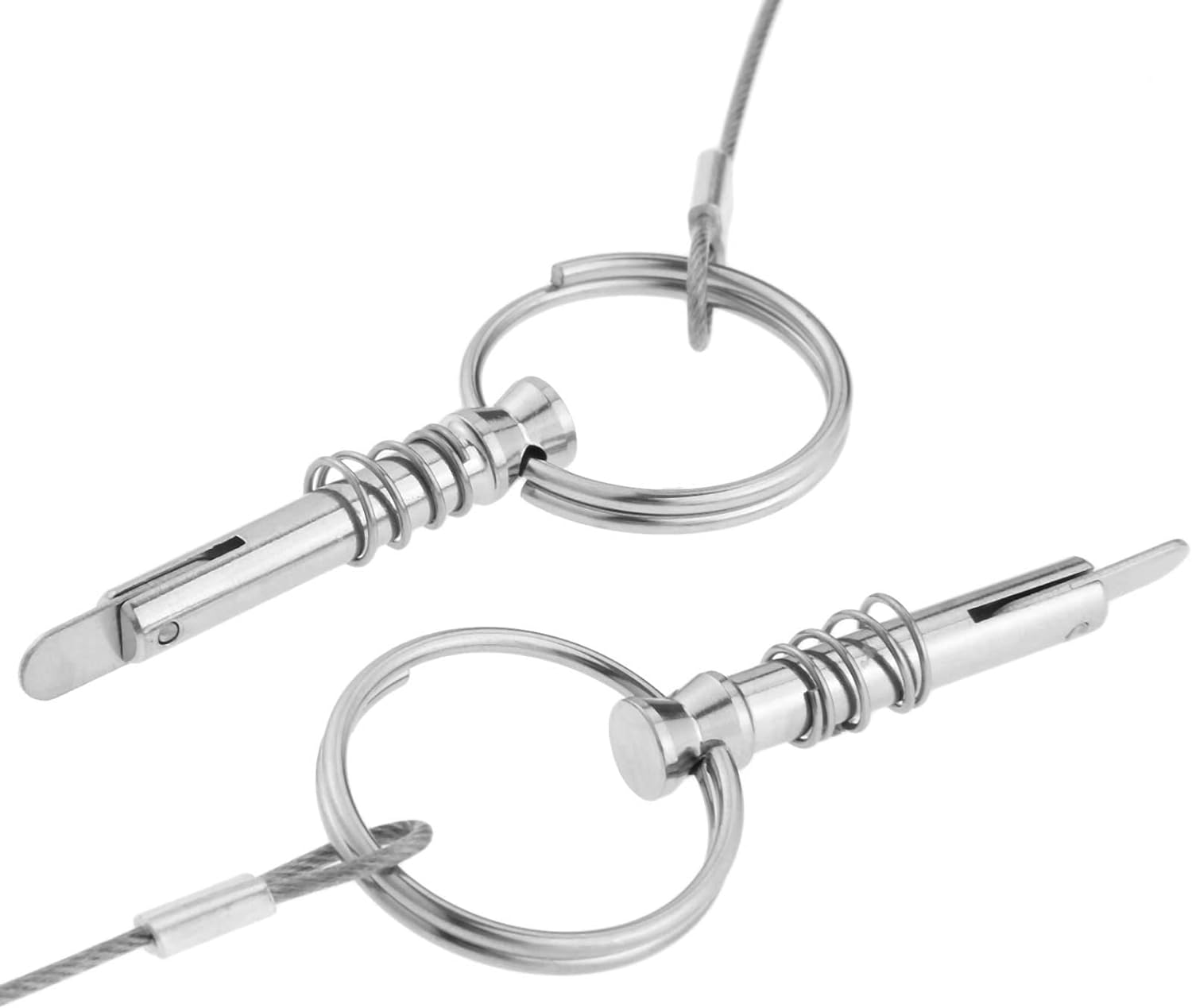 Boat Bimini 1/4" Pins with Lanyard Prevents Loss Stainless Steel Quick Release Bimini Top Hardware Fitting