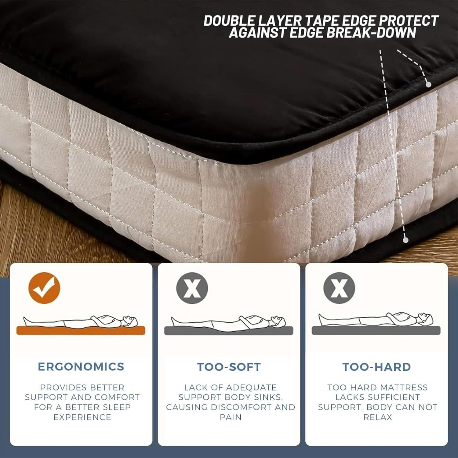 LIODUX Japanese Floor Mattress Futon Mattress, Thicken Daybed Futon Sleeping Pad, Foldable Roll up Mattress, Dormitory Mat Pad Floor Lounger Bed Couches & Sofas (Full) image number 5