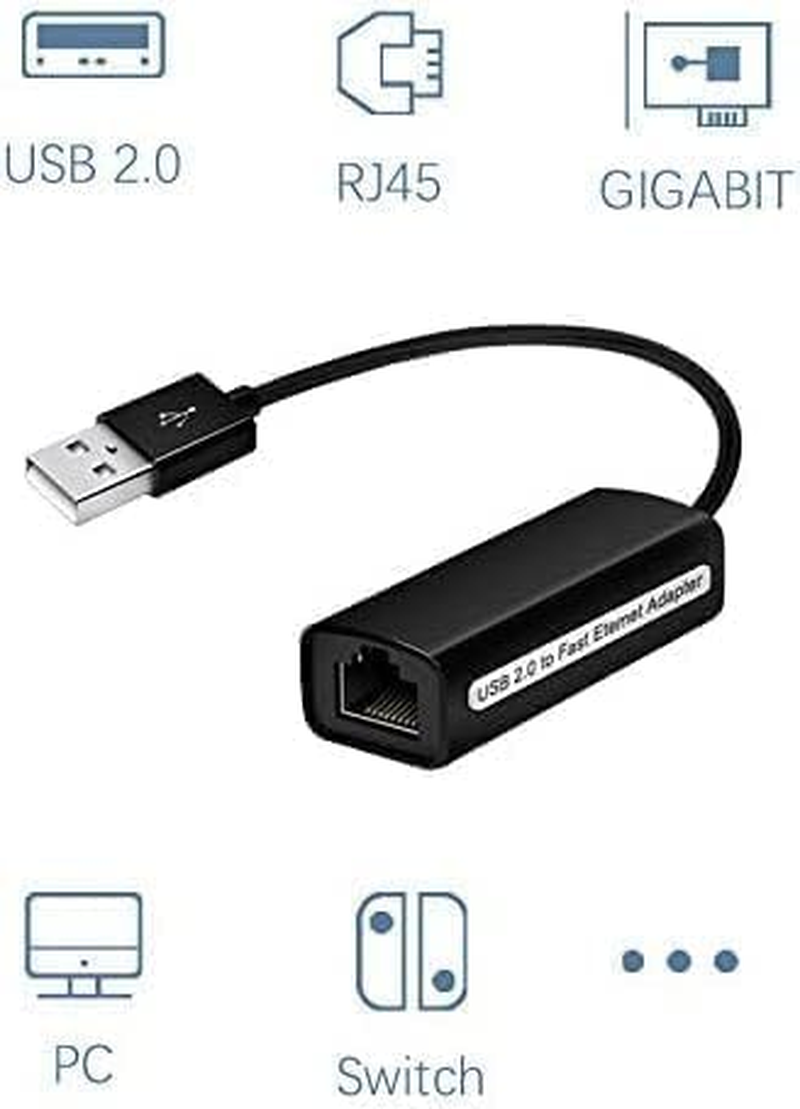 USB LAN Adapter USB 2.0 Network Adapter Patch Cord DSL RJ45 Network Adapter 10/100 Mbps for Laptop, Windows 10/7/9/8/Me/2000/Xp/Vista32/64,Mac Os10.9,Android,Linux image number 4