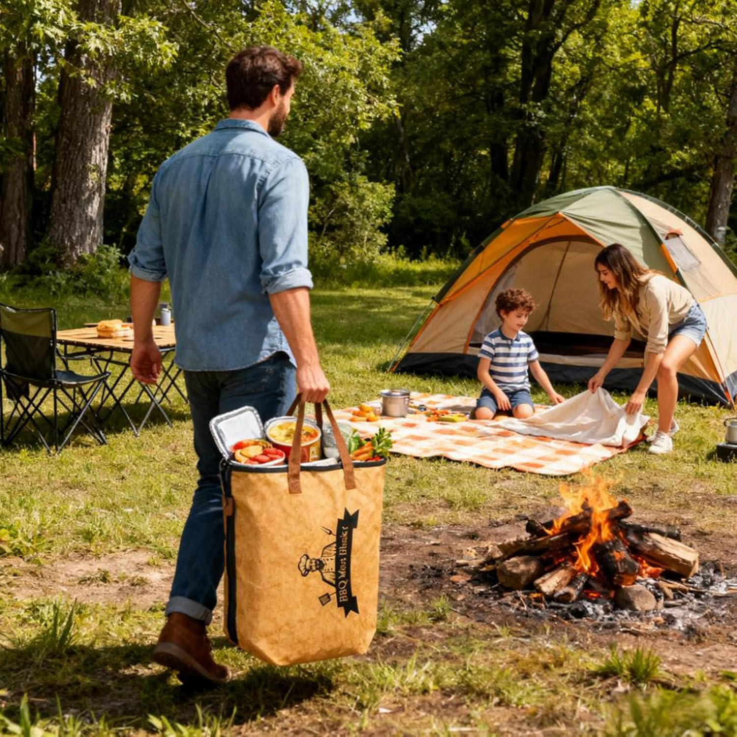 1Pcs 21" BBQ Blanket for Resting Meat-Bbq Accessories with 1 Heat-Resistant Gloves 1 Cooking Tong,Reusable Reat Insulated Resting Bag,Meat-Grill Mats Cooking Utensils for Outdoor,Grilling Gifts image number 4