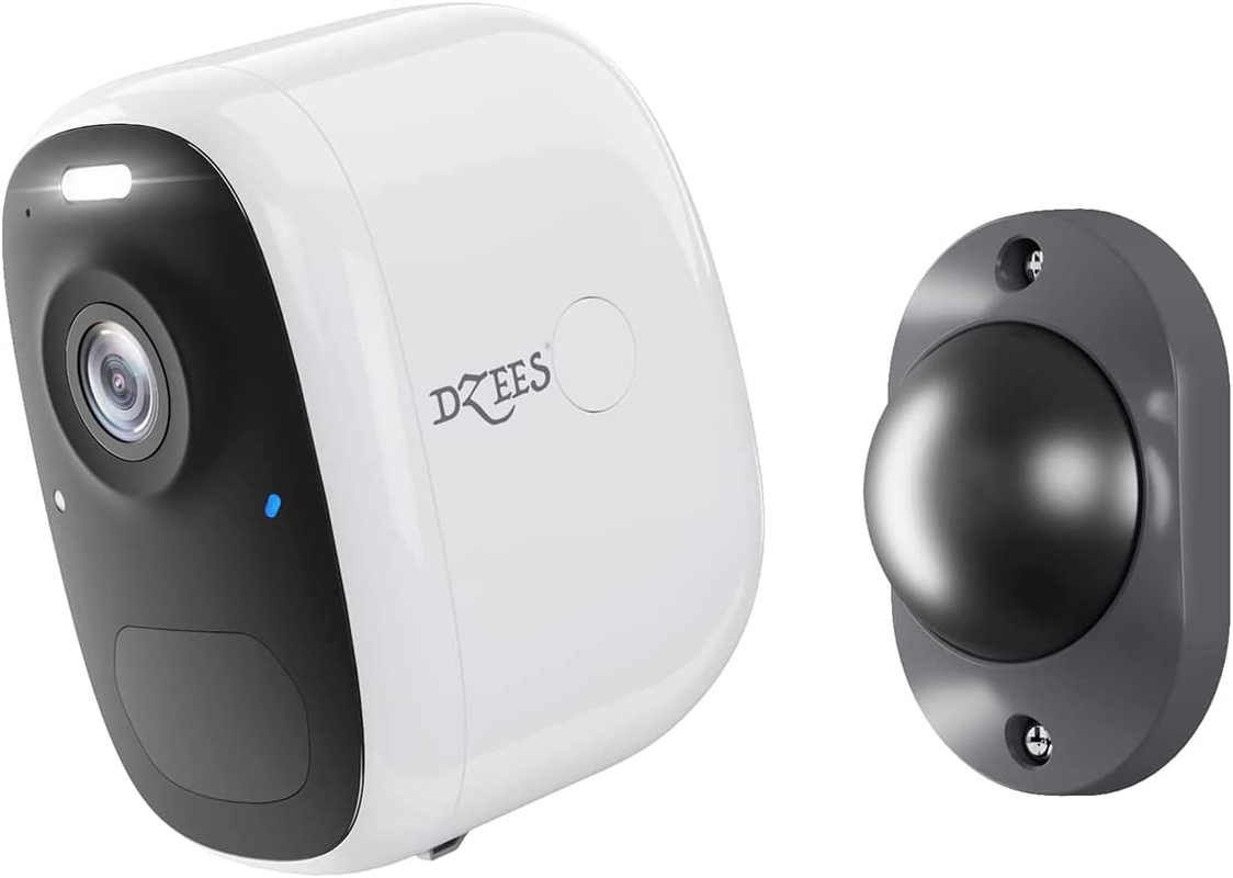 Dzees Wireless Security Camera Outdoor with Magnetic Mount, 4MP Battery Powered Security Cameras Wireless Outdoor for Home Security, AI Motion Detection/2-Way Talk/Color Night Vision/Ip66/Cloud/Sd