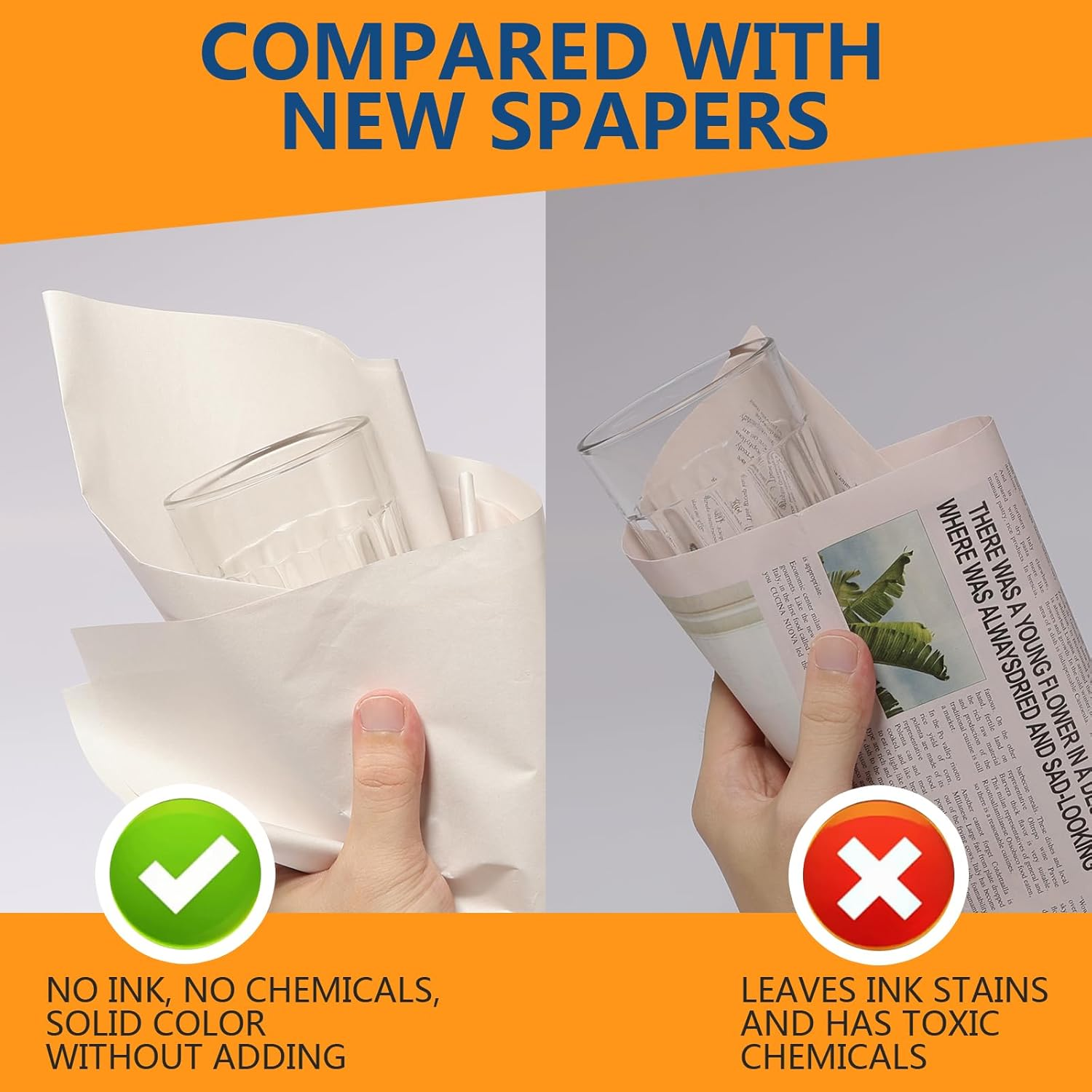 27&rdquo;X15&rdquo; Packing Paper Sheet for Moving Shipping Wrapping Packing Box Newsprint Paper Moving Paper Moving Supplies Protecting Fragile Items Glass China Dishes Packin (100 Sheets)